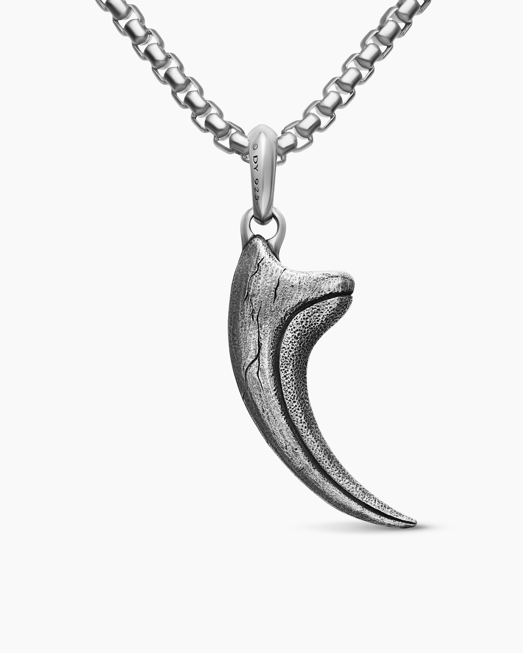 Raptor Claw Amulet in Sterling Silver with Black Diamonds, 36.2mm - Image 4
