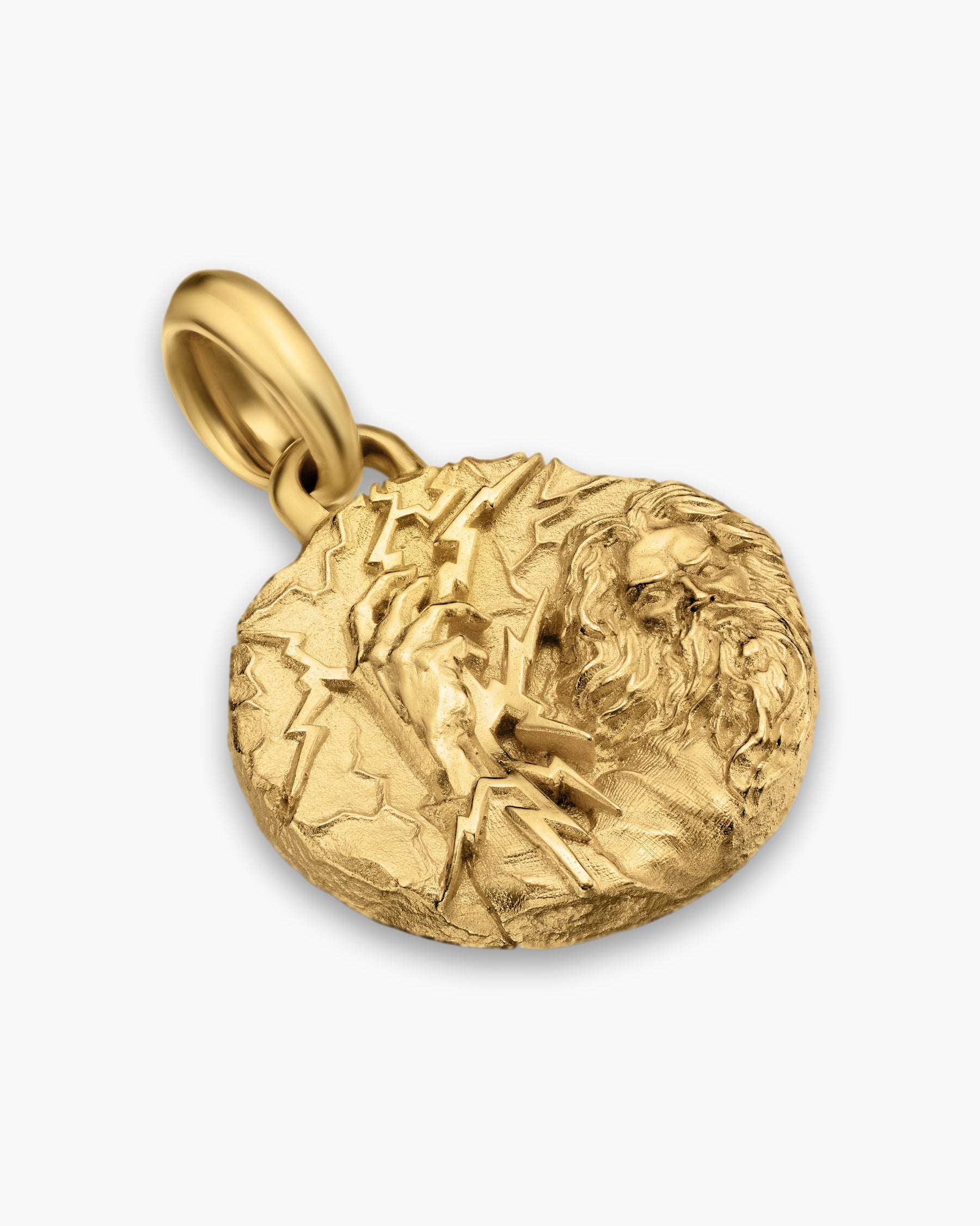 Alternative view of Zeus Amulet in 18K Yellow Gold, 24mm
