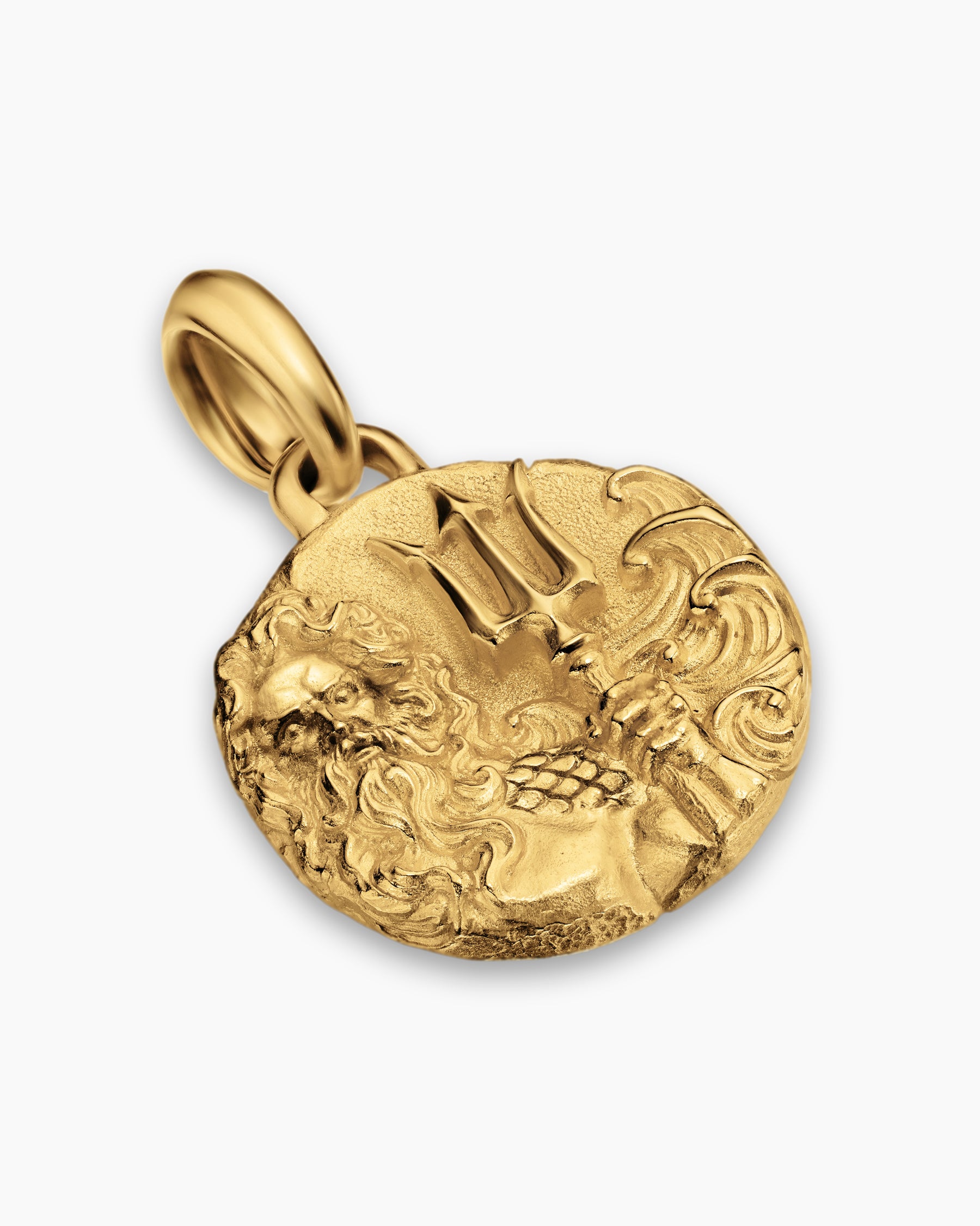 Alternative view of Poseidon Amulet in 18K Yellow Gold, 24mm