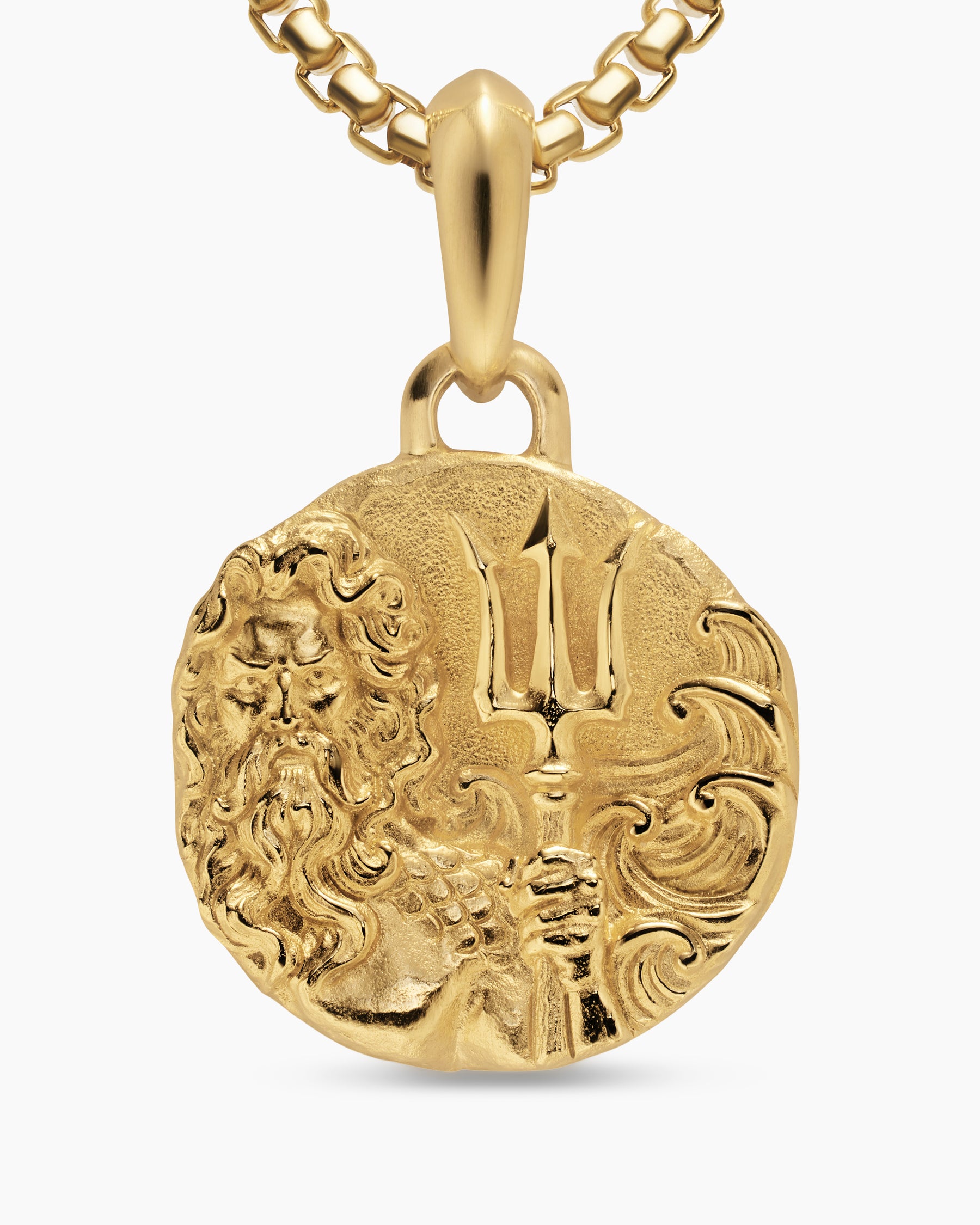 Poseidon Amulet in 18K Yellow Gold, 24mm - Image 4