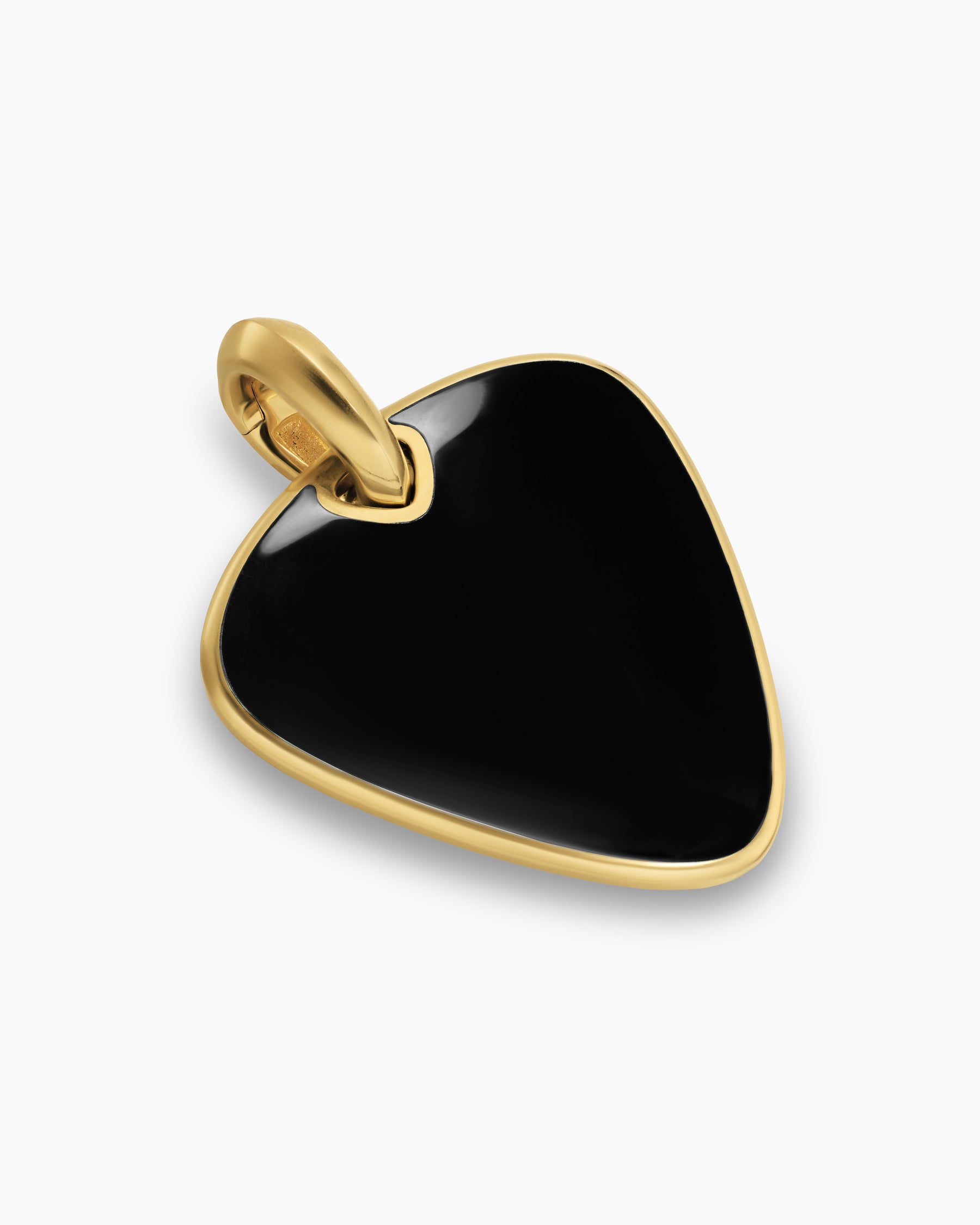 Alternative view of Streamline Pick Amulet in 18K Yellow Gold with Black Onyx, 31mm