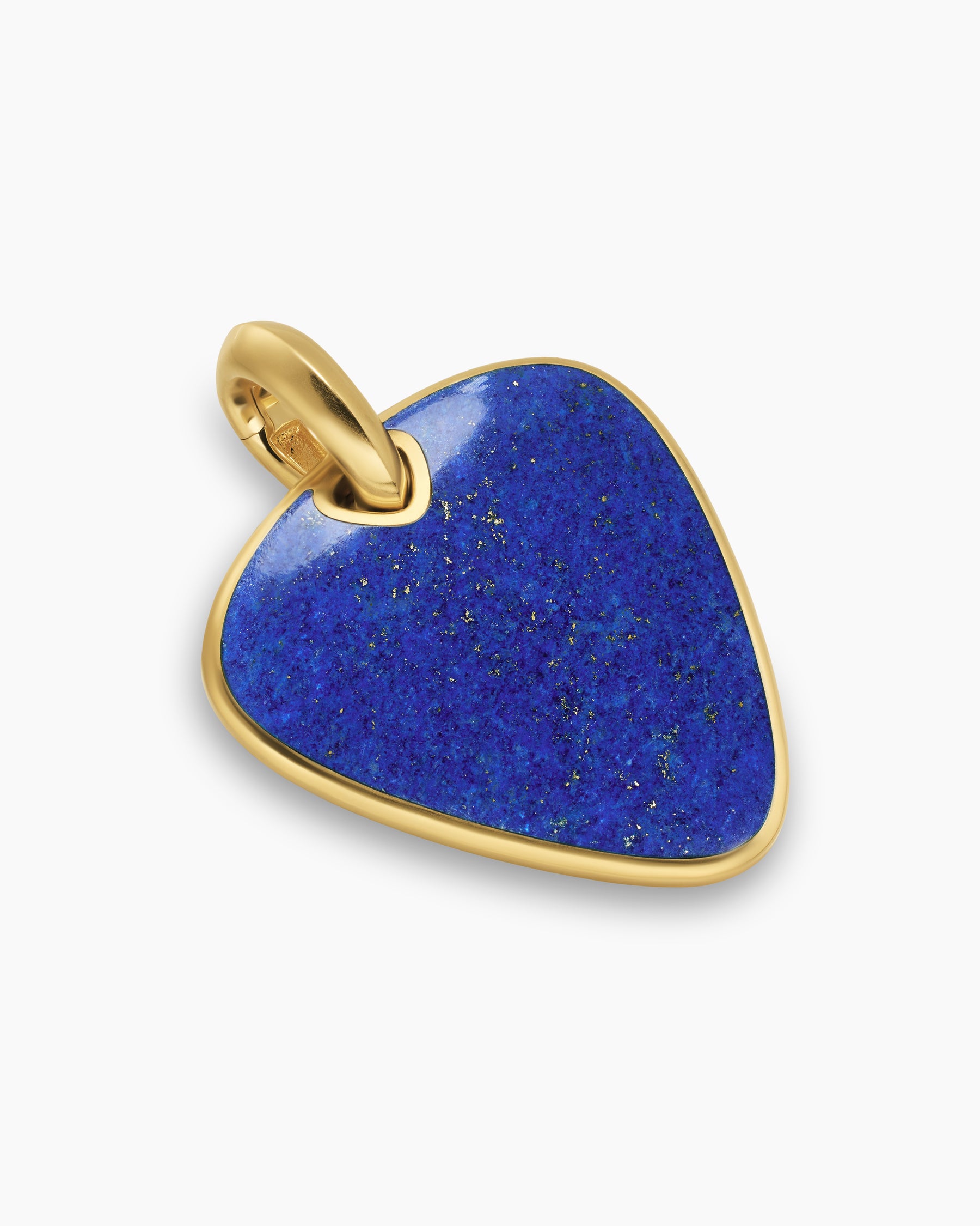 Alternative view of Streamline Pick Amulet in 18K Yellow Gold with Lapis, 31mm