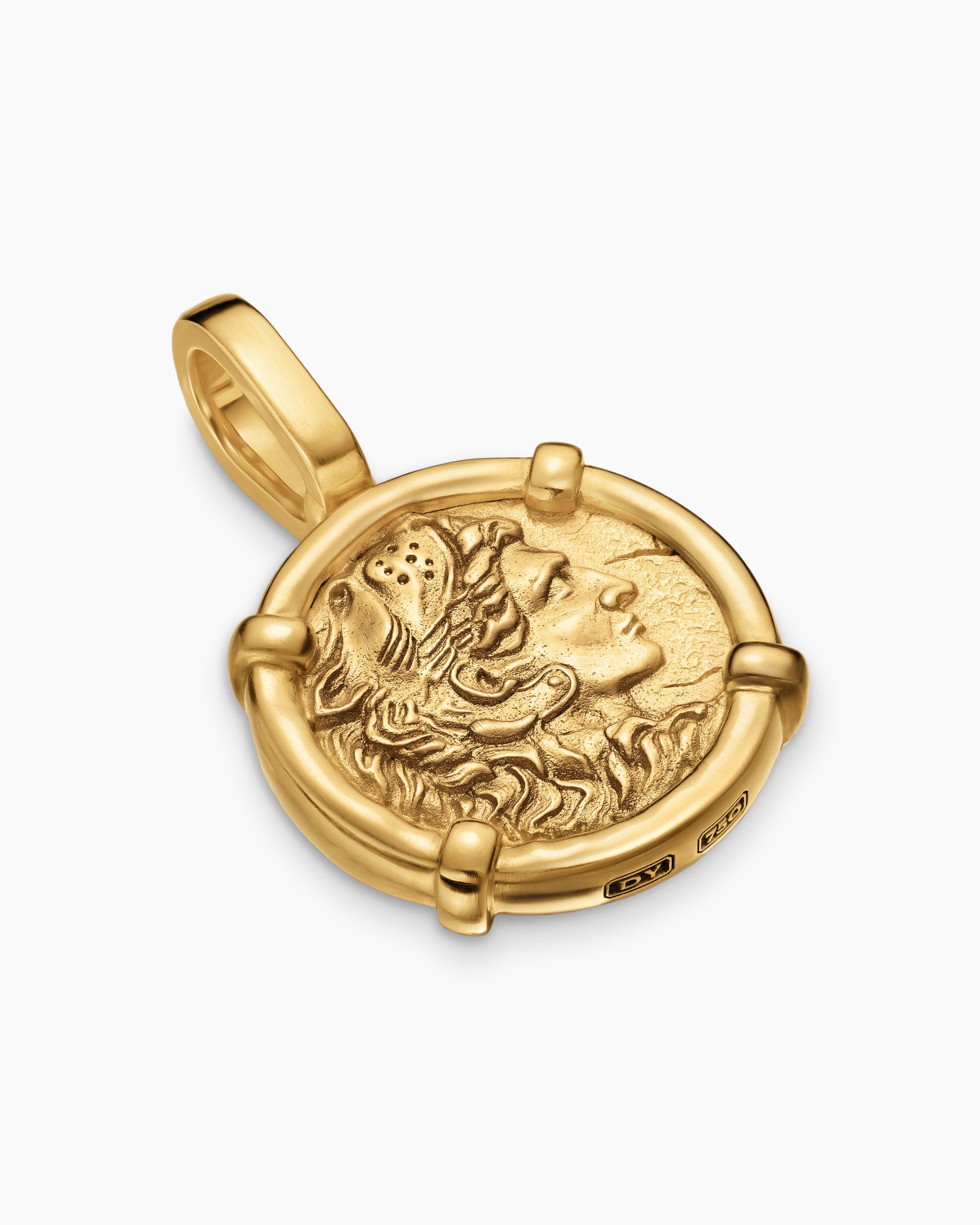 Alternative view of Alexander the Great Amulet in 18K Yellow Gold, 20.5mm
