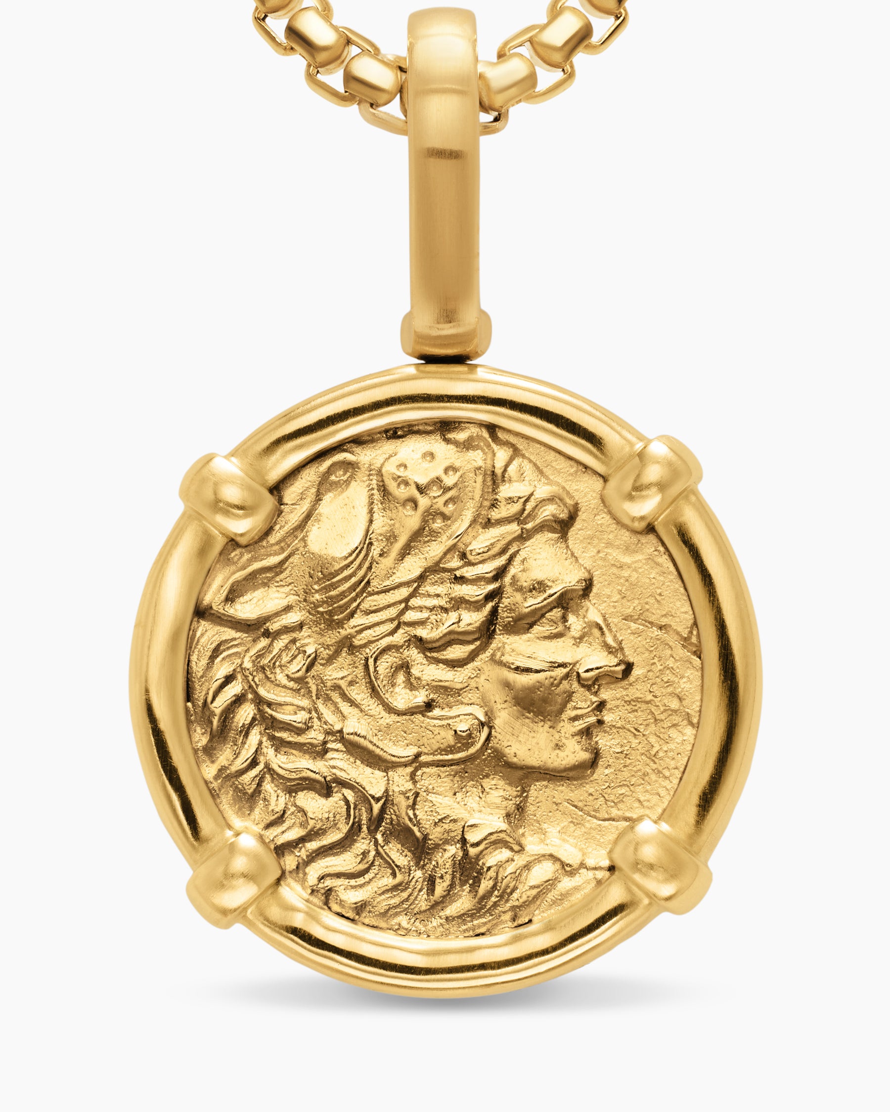 Alexander the Great Amulet in 18K Yellow Gold, 20.5mm - Image 4