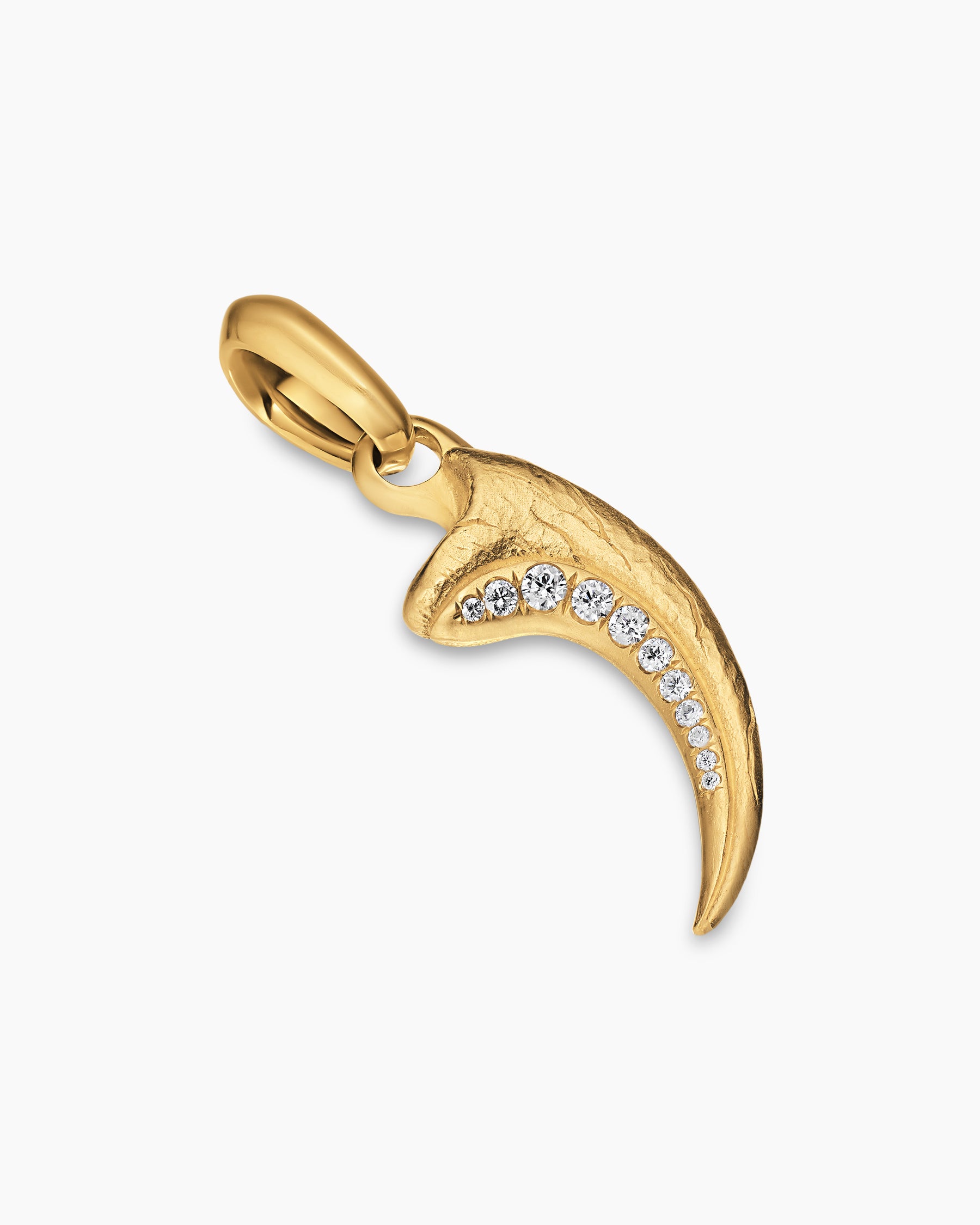 Raptor Claw Amulet in 18K Yellow Gold with Diamonds, 27.3mm - Image 3