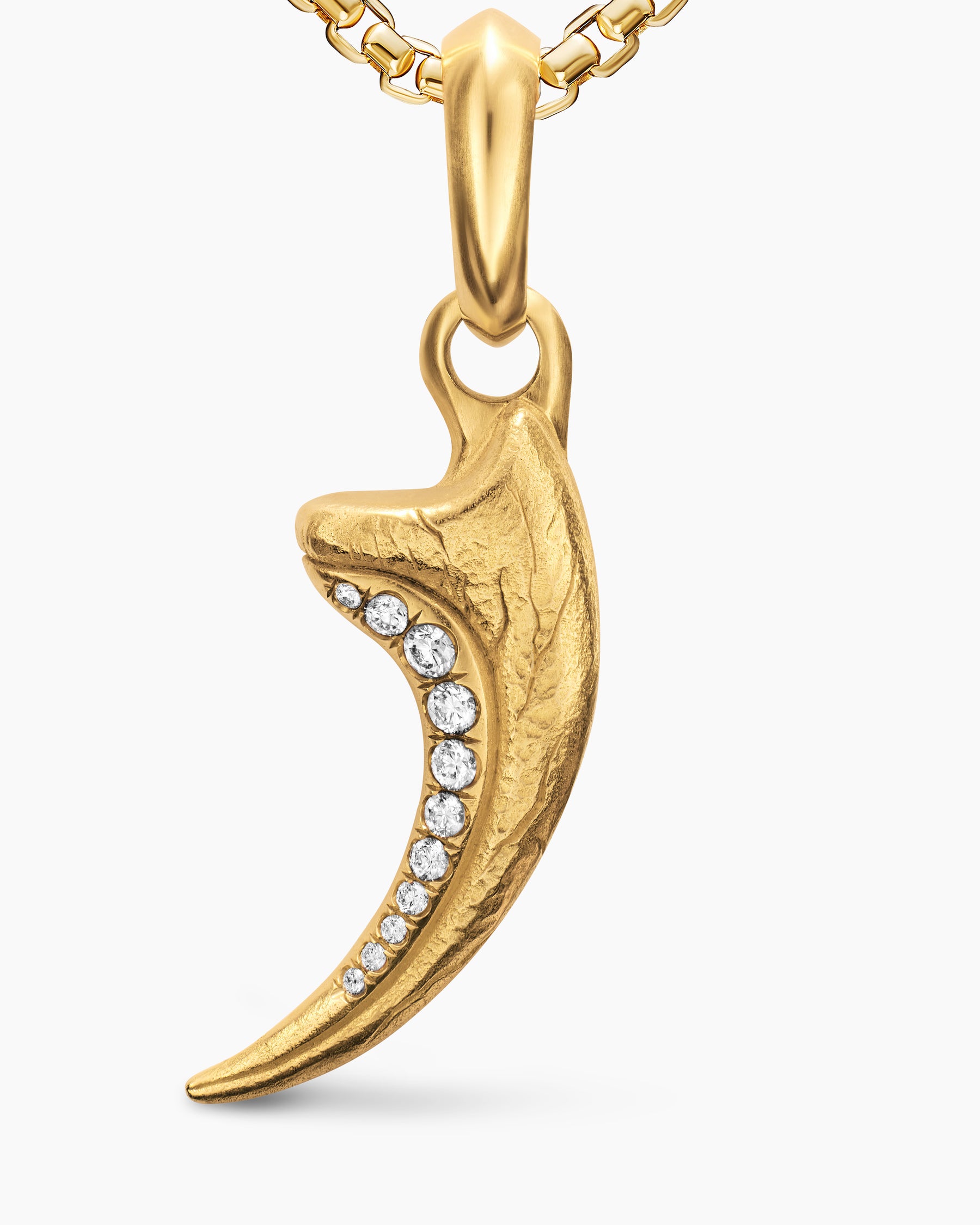 Raptor Claw Amulet in 18K Yellow Gold with Diamonds, 27.3mm - Image 5