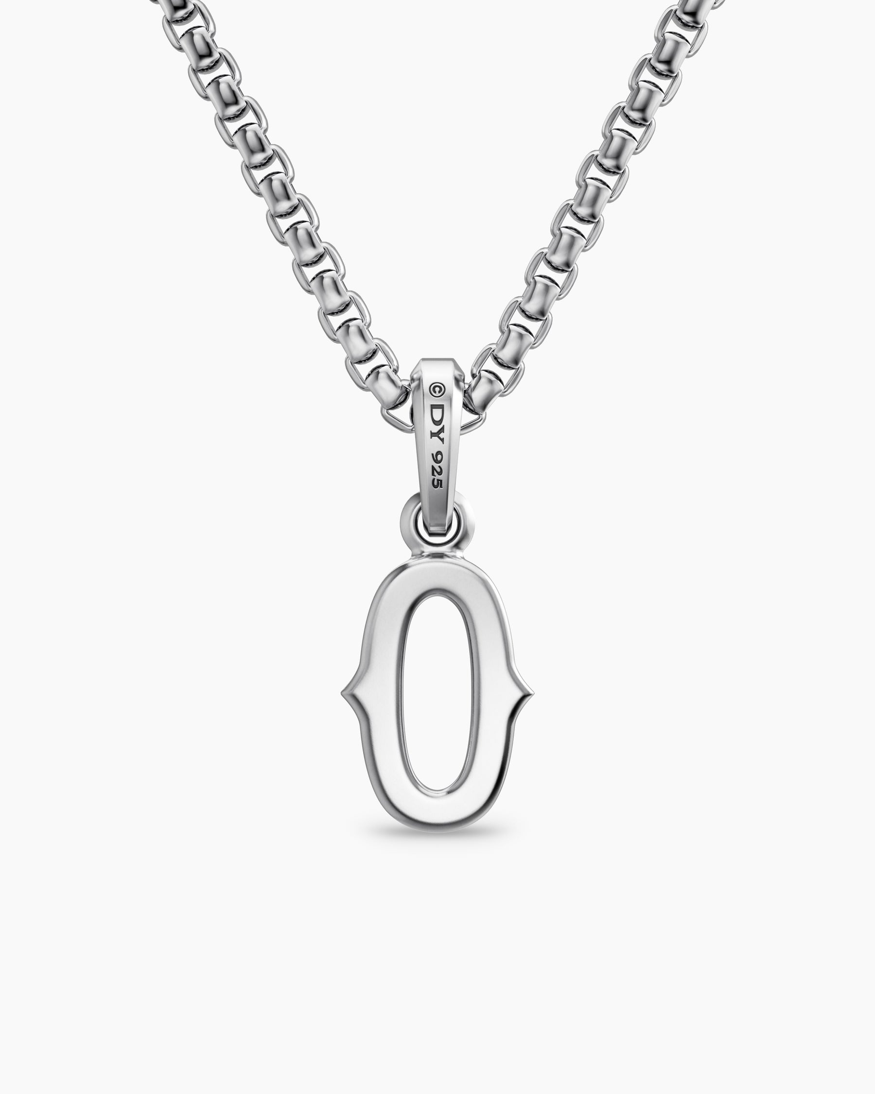 Number Zero Amulet in Sterling Silver, 18.6mm - Image 4