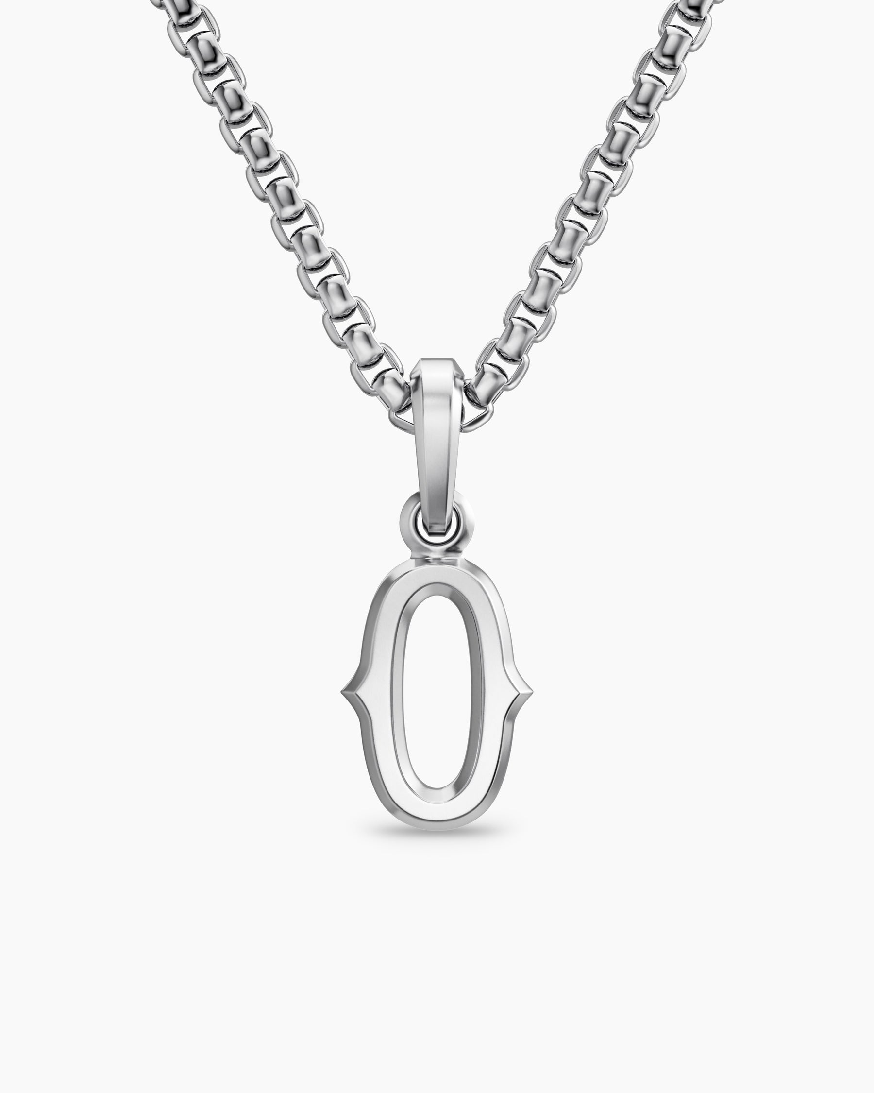 Number Zero Amulet in Sterling Silver, 18.6mm