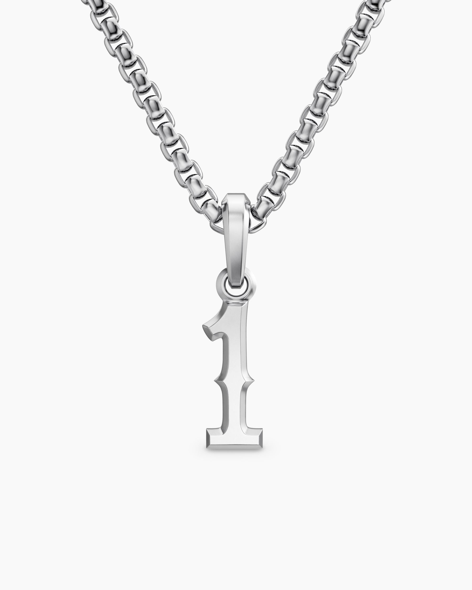 Number One Amulet in Sterling Silver, 18.6mm