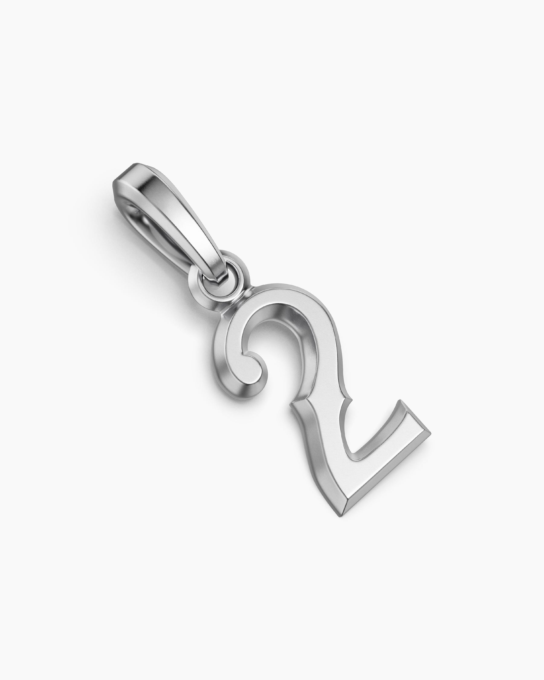Number Two Amulet in Sterling Silver, 18.6mm - Image 3