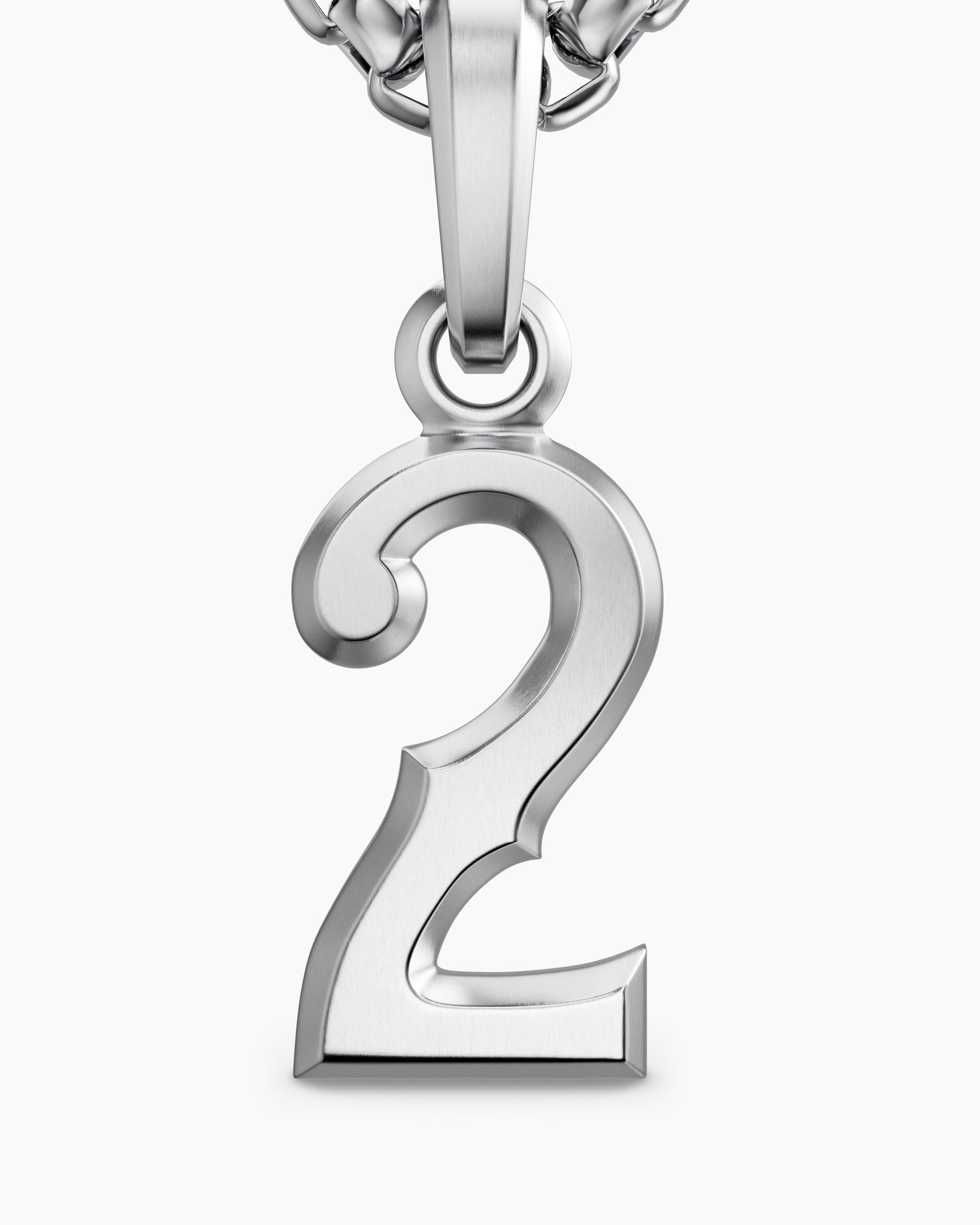 Number Two Amulet in Sterling Silver, 18.6mm - Image 5