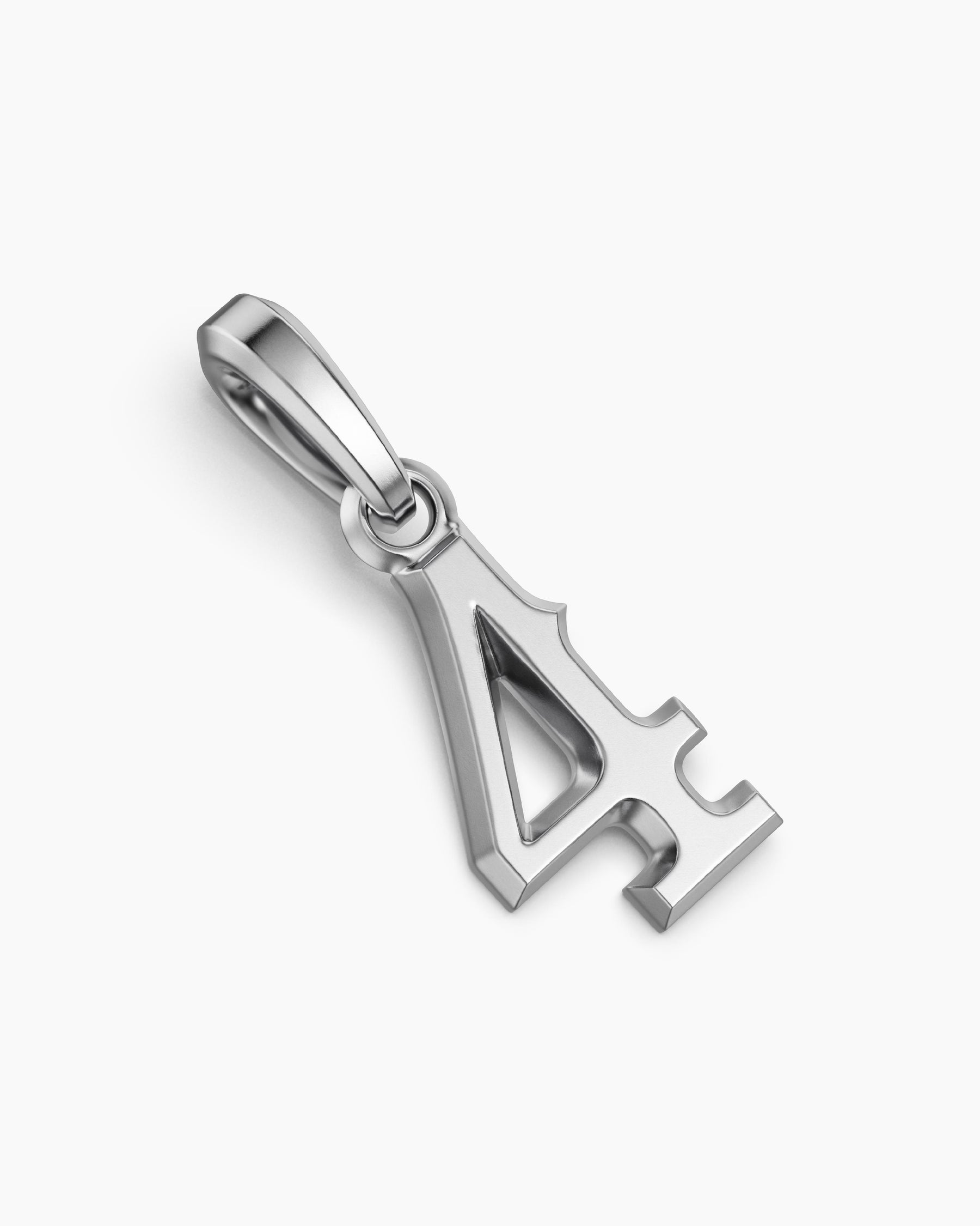Number Four Amulet in Sterling Silver, 18.6mm - Image 3