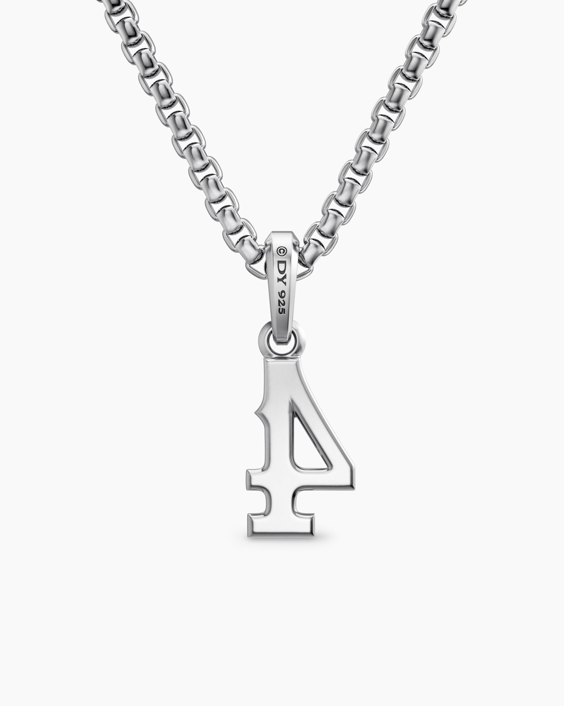 Number Four Amulet in Sterling Silver, 18.6mm - Image 4