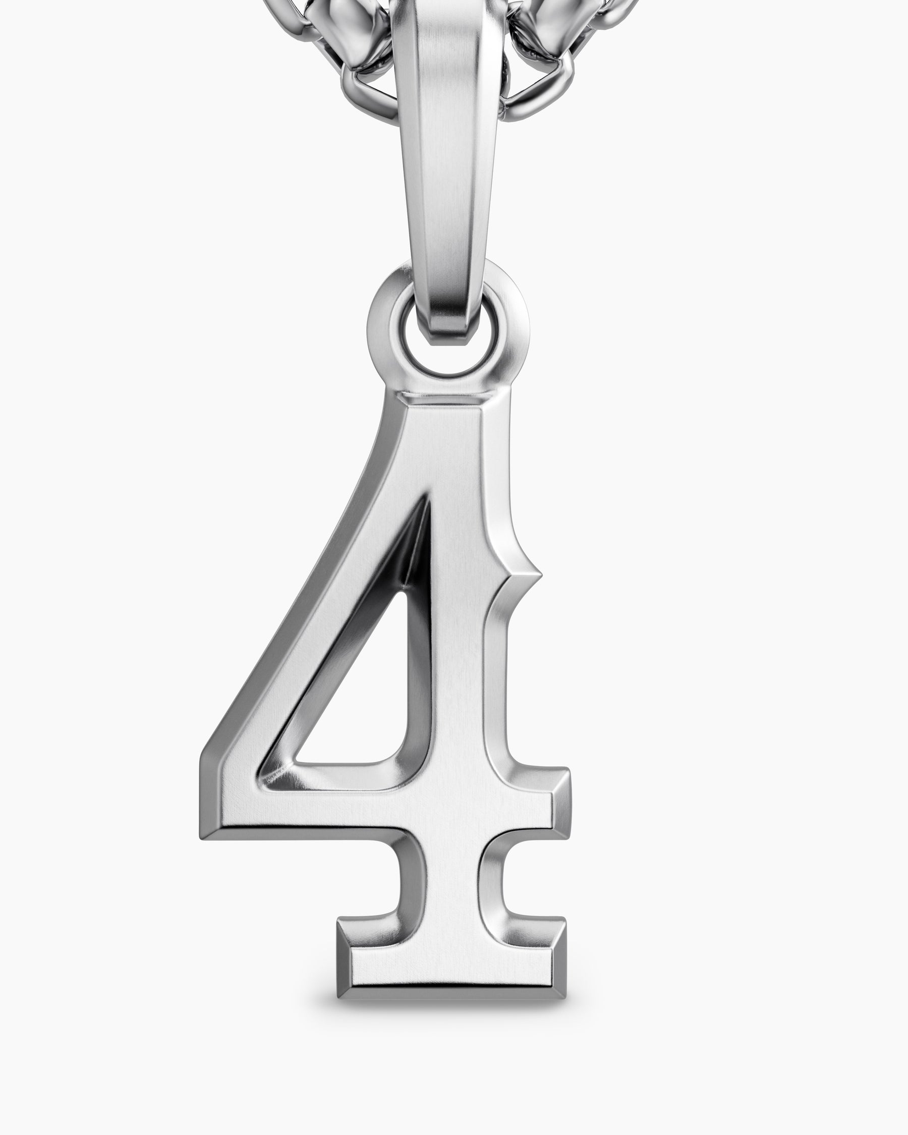 Number Four Amulet in Sterling Silver, 18.6mm - Image 5