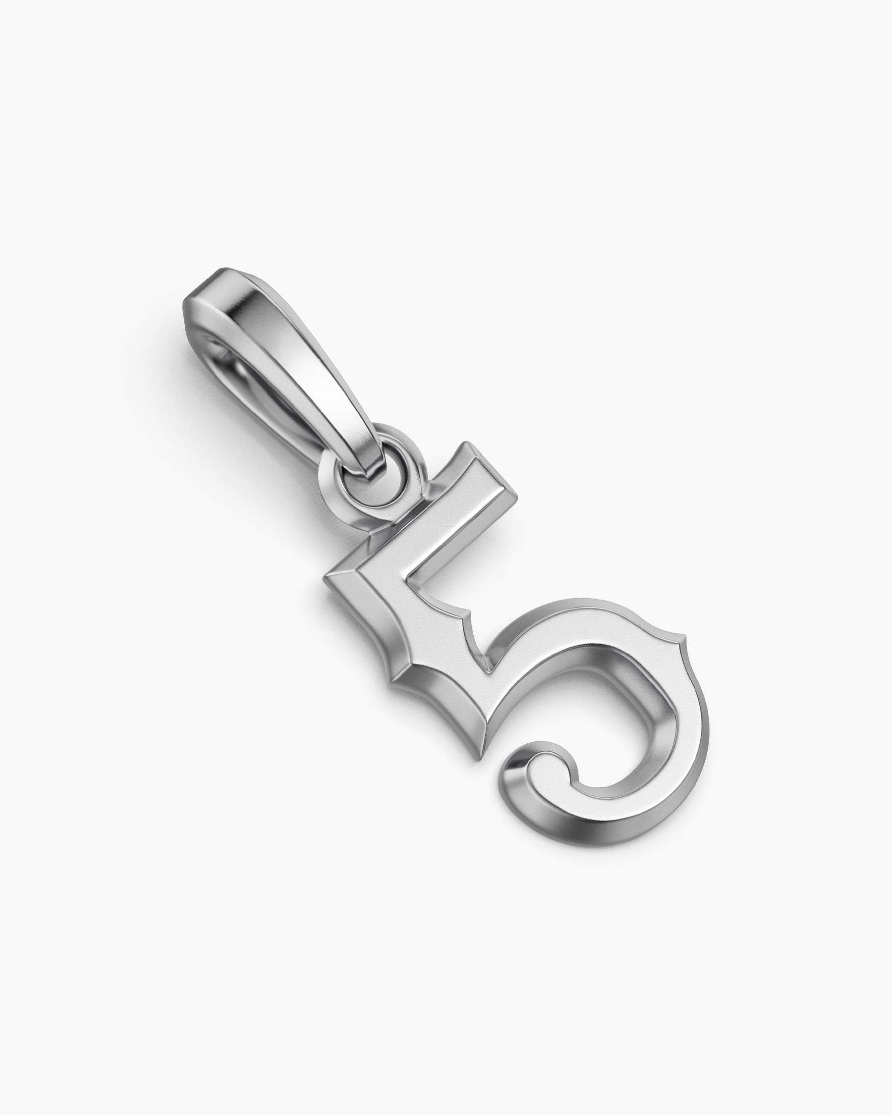 Number Five Amulet in Sterling Silver, 18.6mm - Image 3