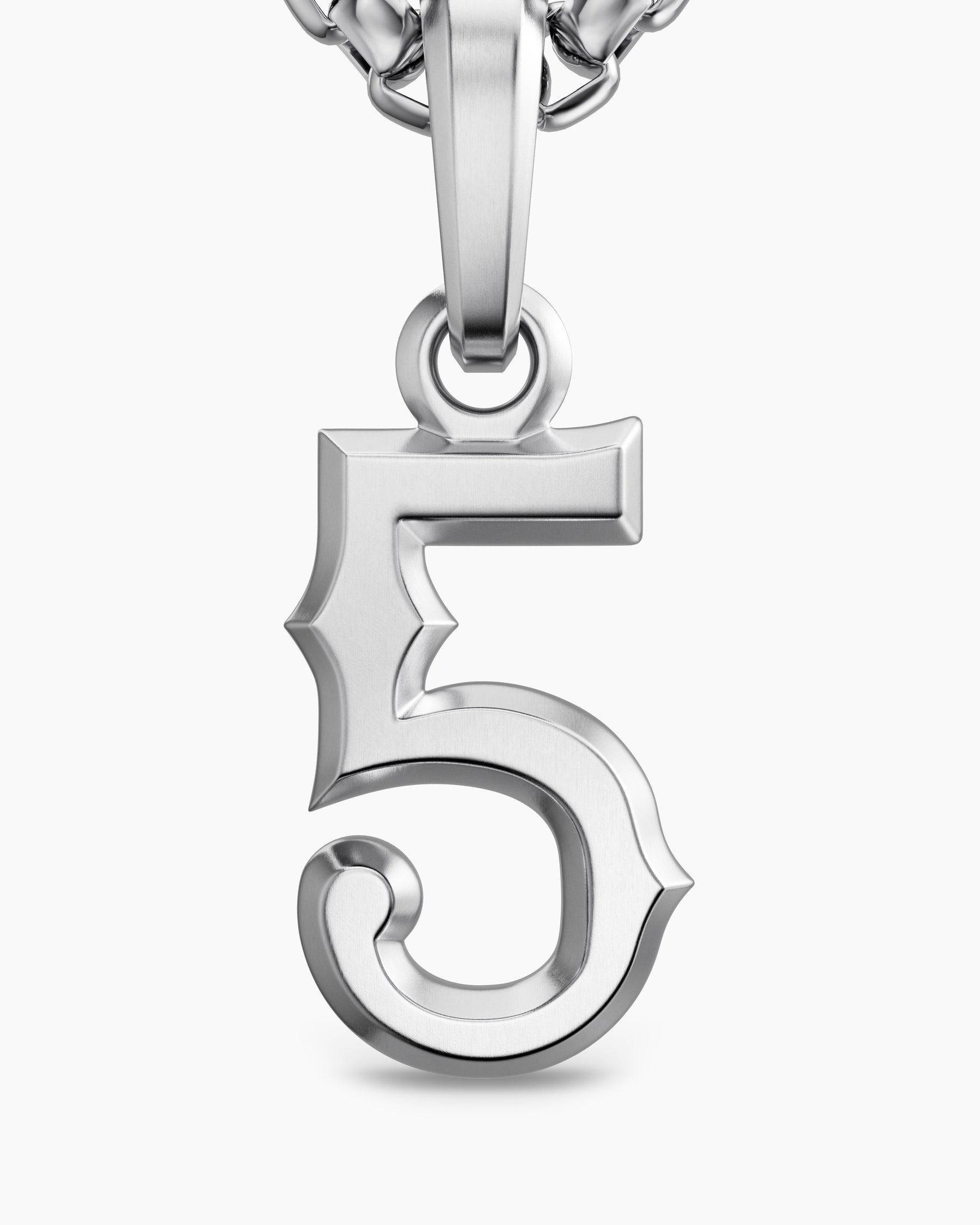 Number Five Amulet in Sterling Silver, 18.6mm - Image 5