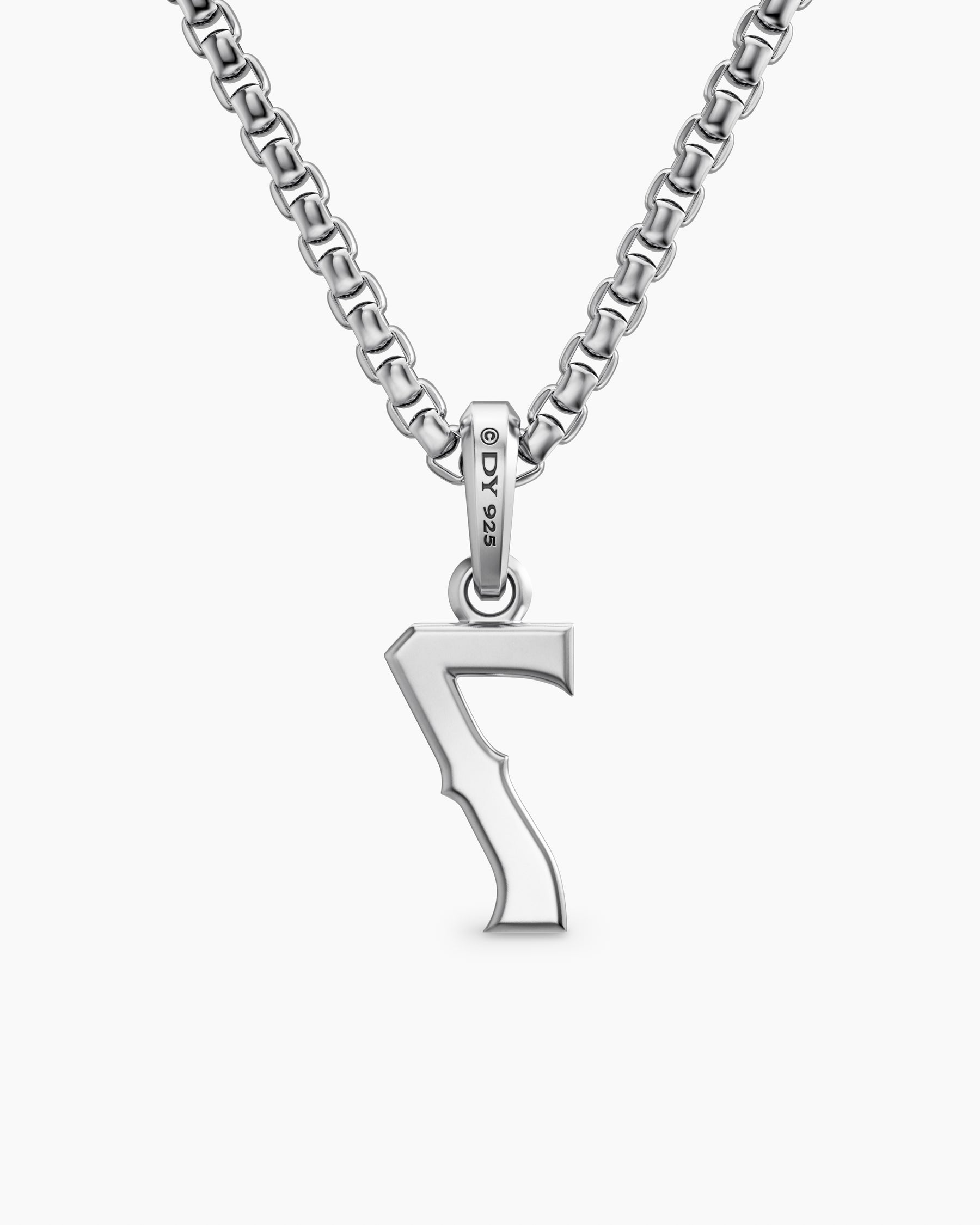 Number Seven Amulet in Sterling Silver, 18.6mm - Image 4