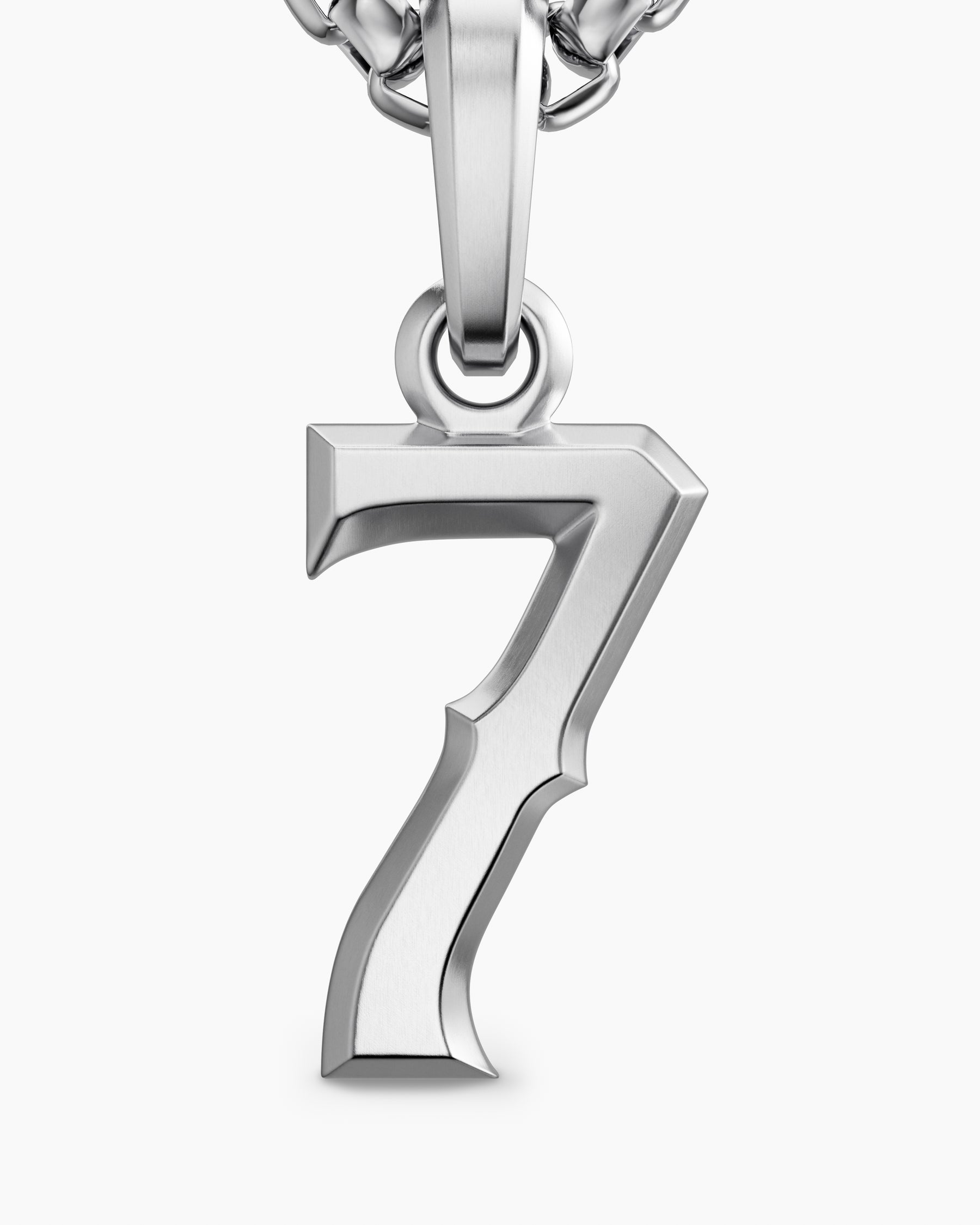 Number Seven Amulet in Sterling Silver, 18.6mm - Image 5