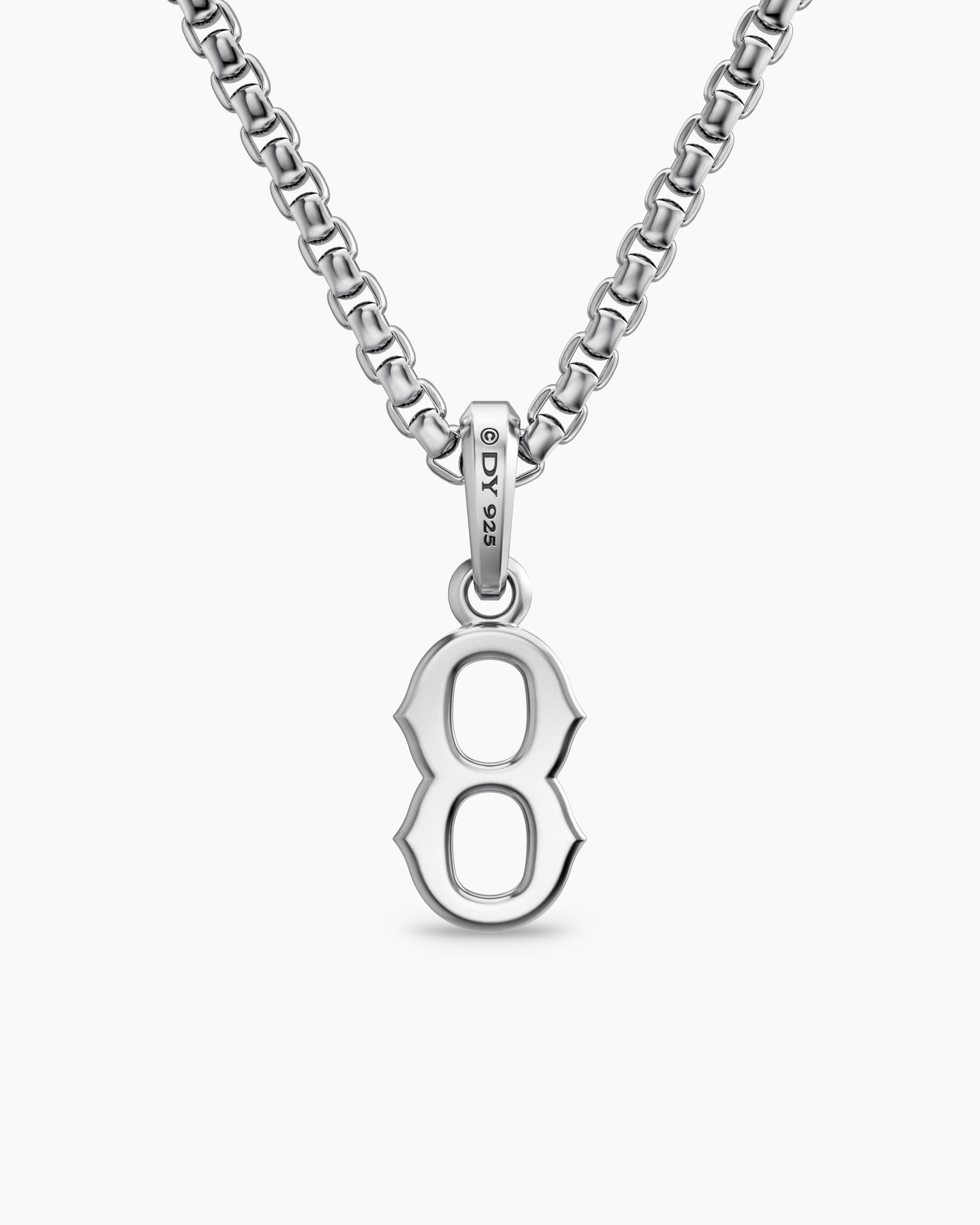 Number Eight Amulet in Sterling Silver, 18.6mm - Image 4