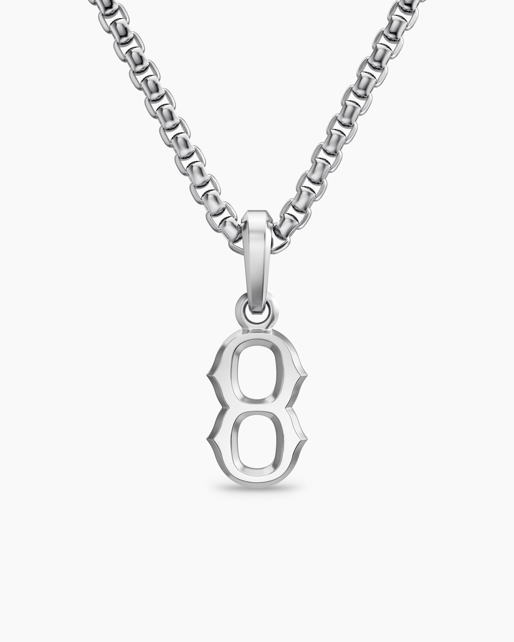 Number Eight Amulet in Sterling Silver, 18.6mm