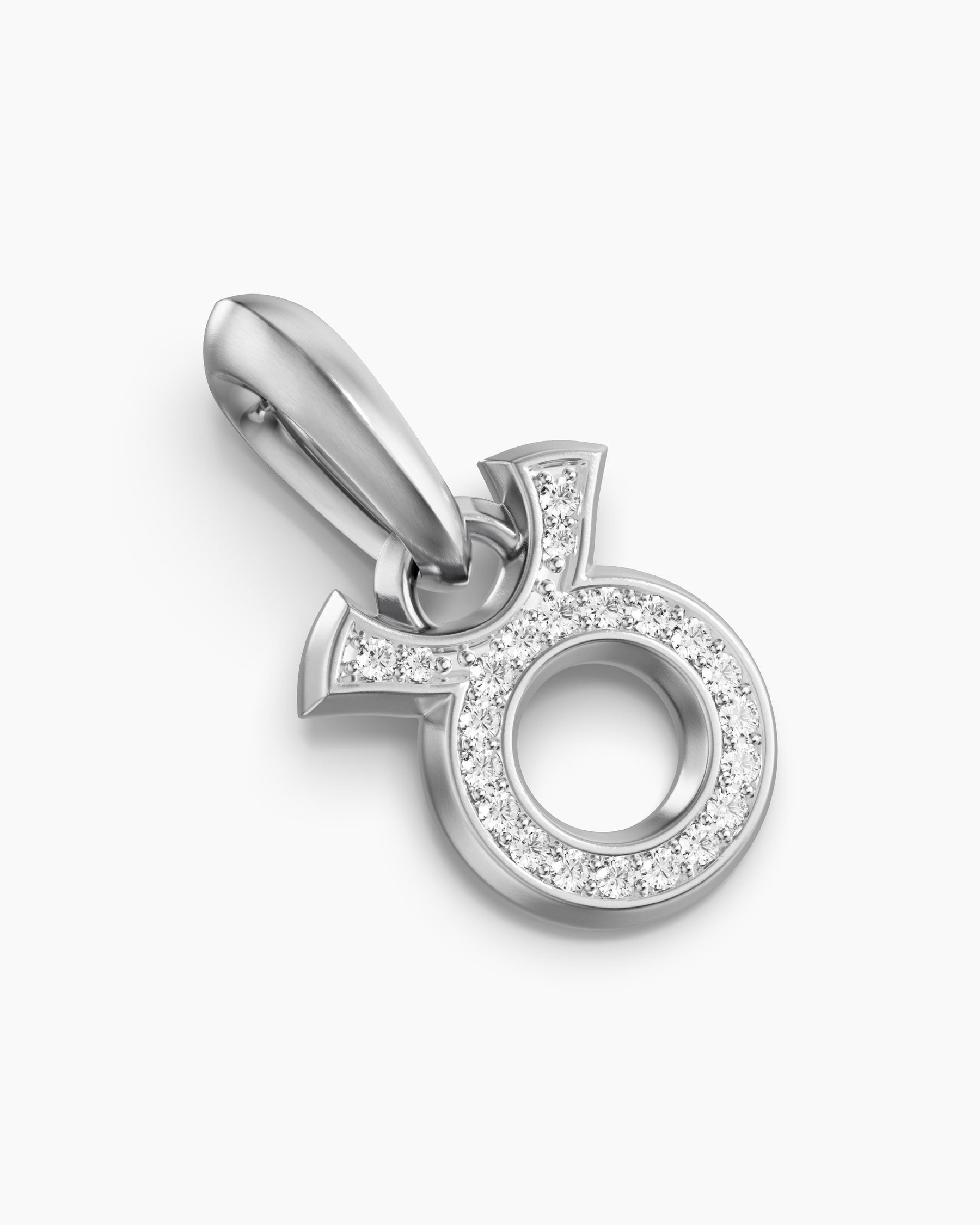 Taurus Amulet in Sterling Silver with Diamonds, 14.5mm - Image 3