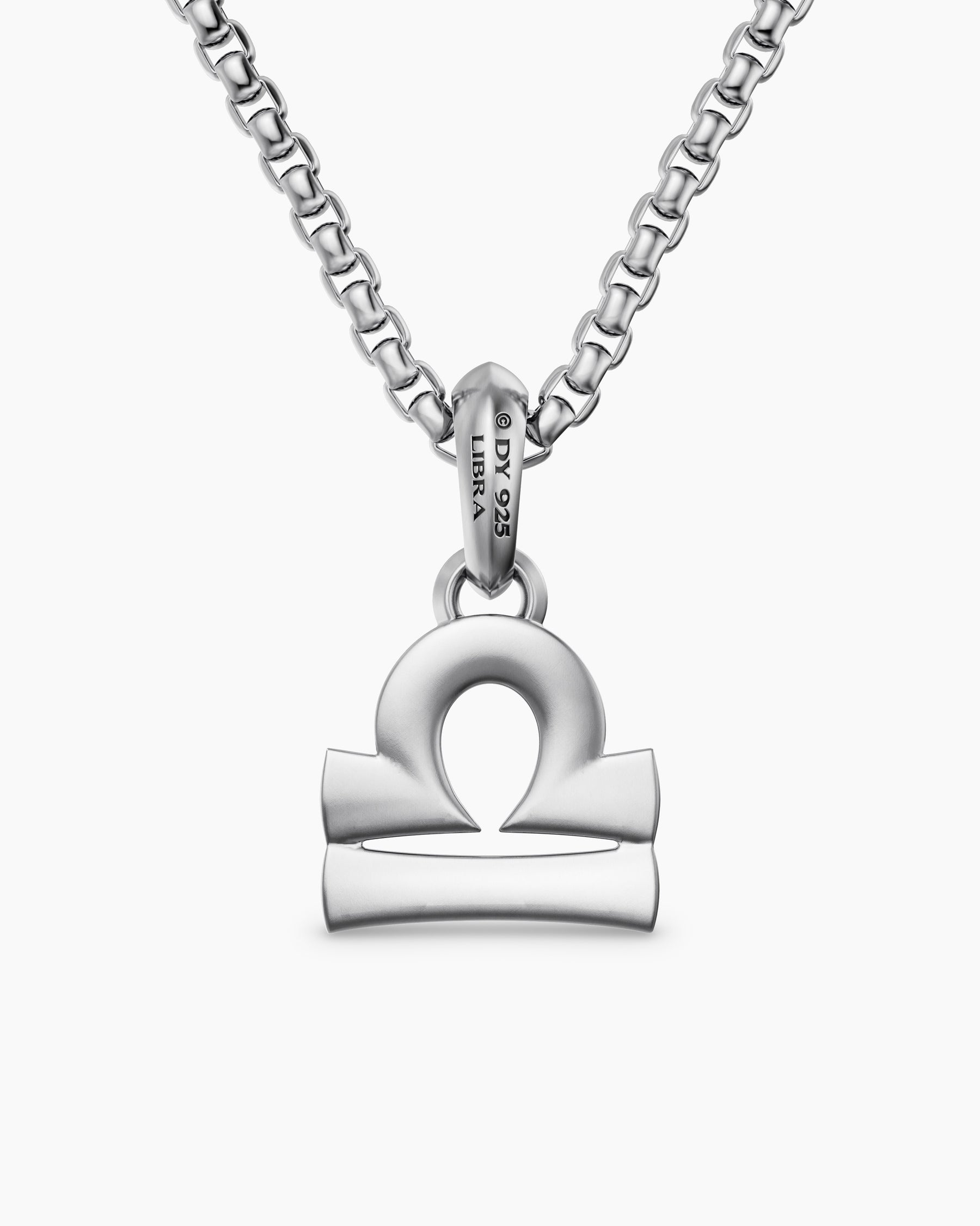 Libra Amulet in Sterling Silver with Diamonds, 18.4mm - Image 4
