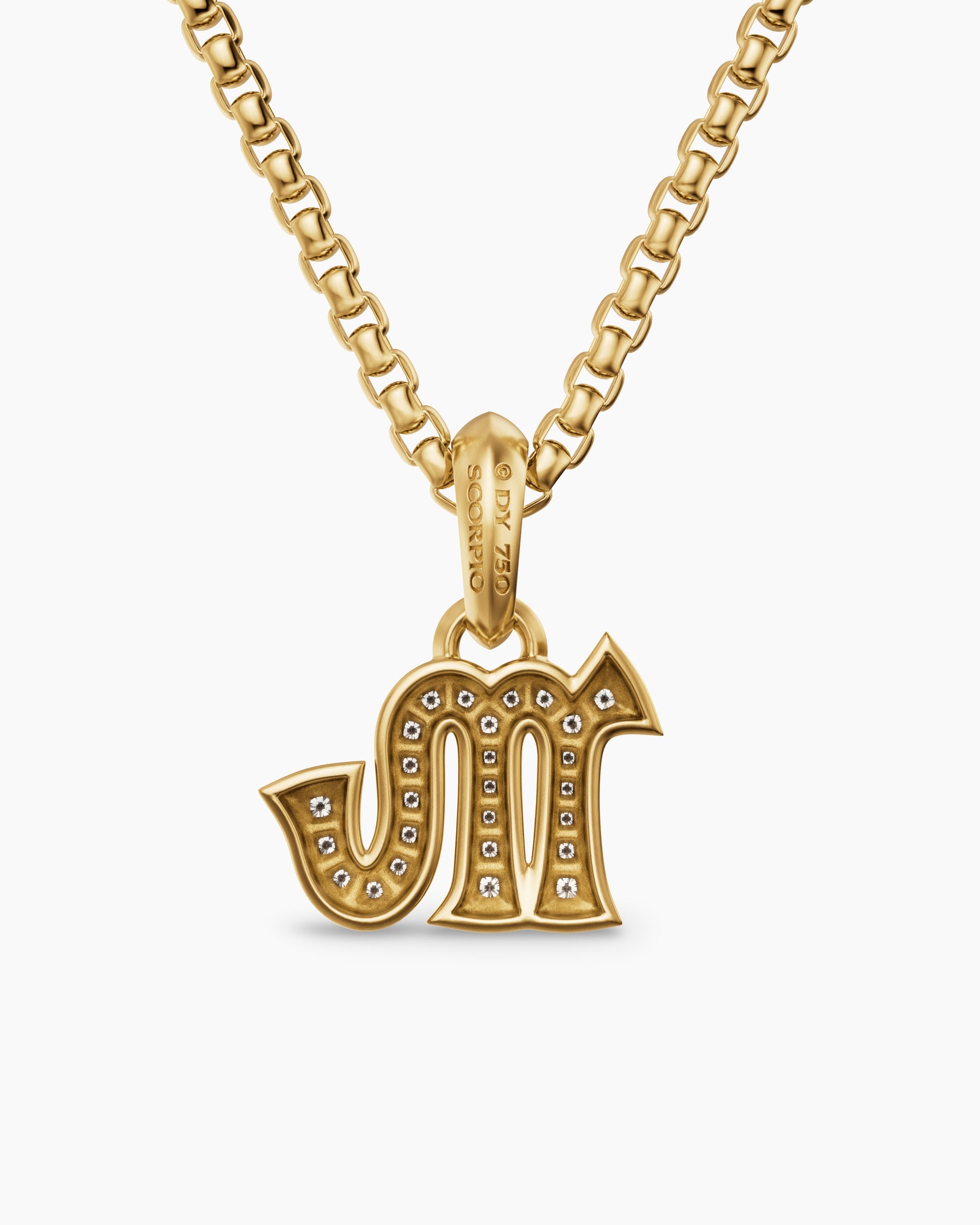 Scorpio Amulet in 18K Yellow Gold with Diamonds, 16mm - Image 4