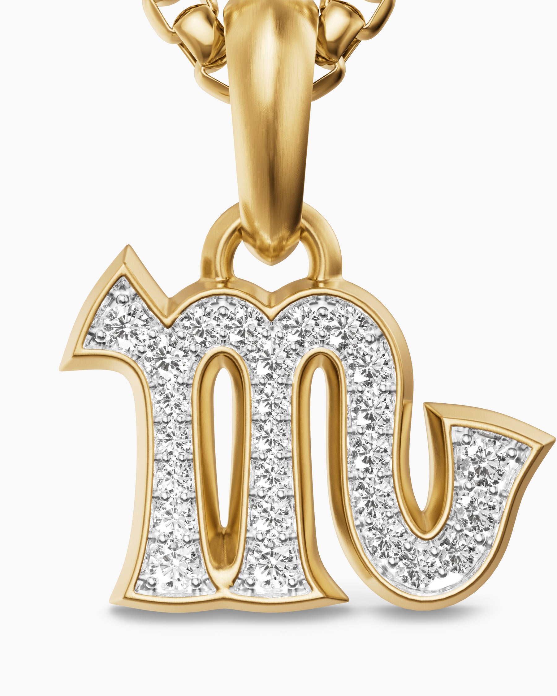Scorpio Amulet in 18K Yellow Gold with Diamonds, 16mm - Image 5
