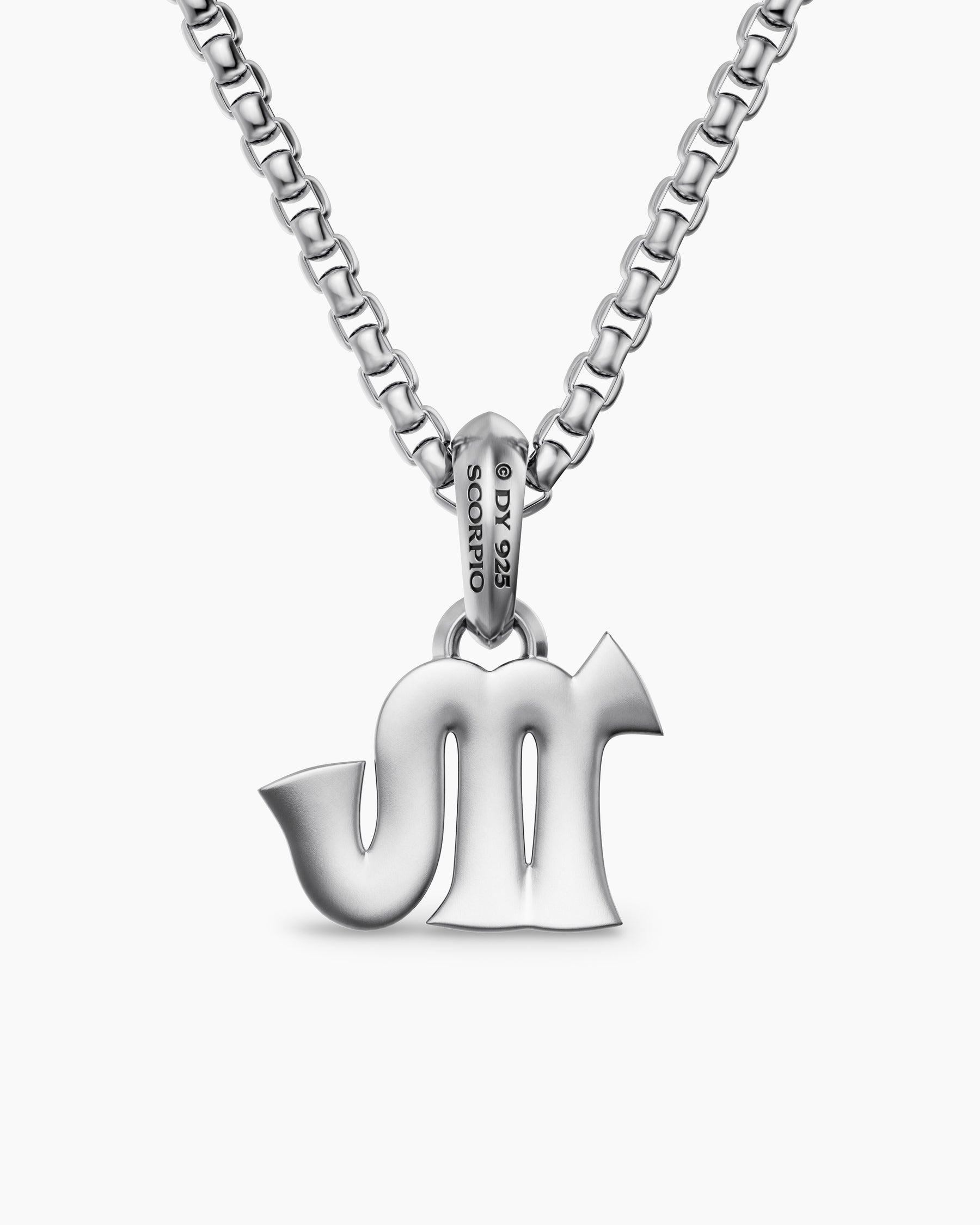 Scorpio Amulet in Sterling Silver with Diamonds, 16mm - Image 4