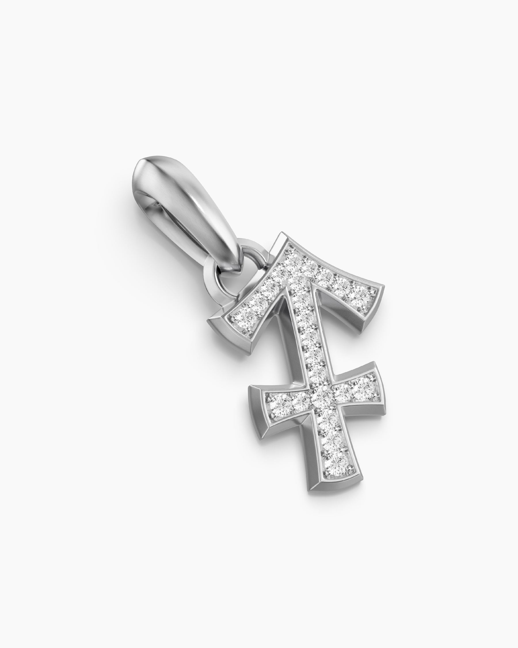 Sagittarius Amulet in Sterling Silver with Diamonds, 19.7mm - Image 3