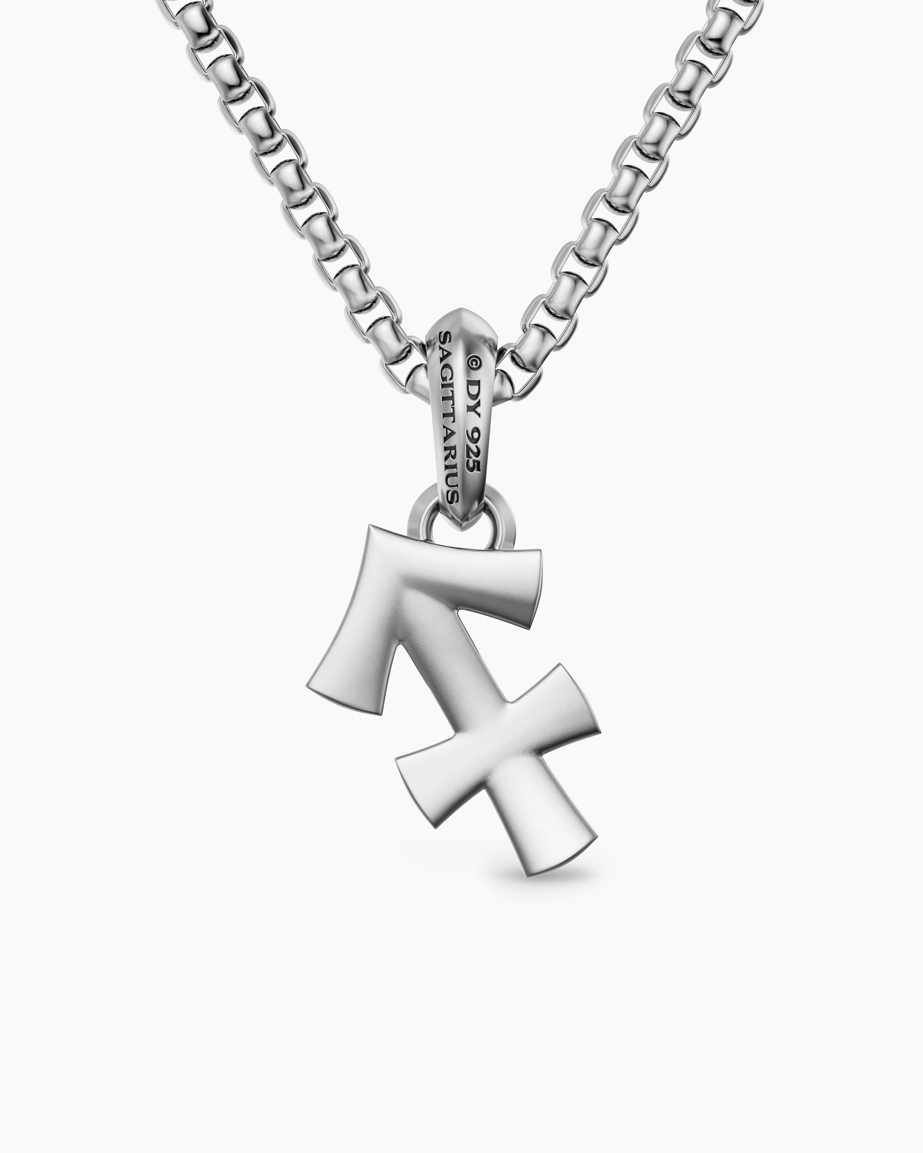 Sagittarius Amulet in Sterling Silver with Diamonds, 19.7mm - Image 4