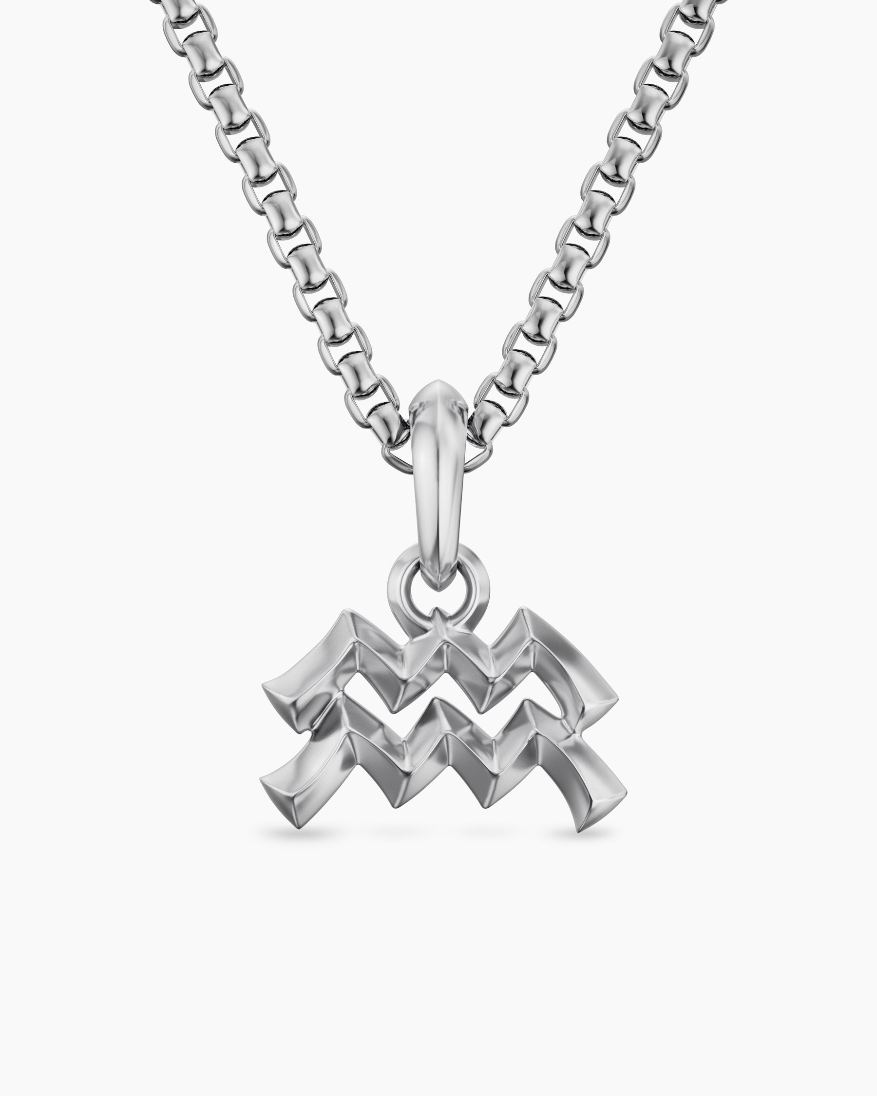 Aquarius Amulet in Sterling Silver, 15.4mm
