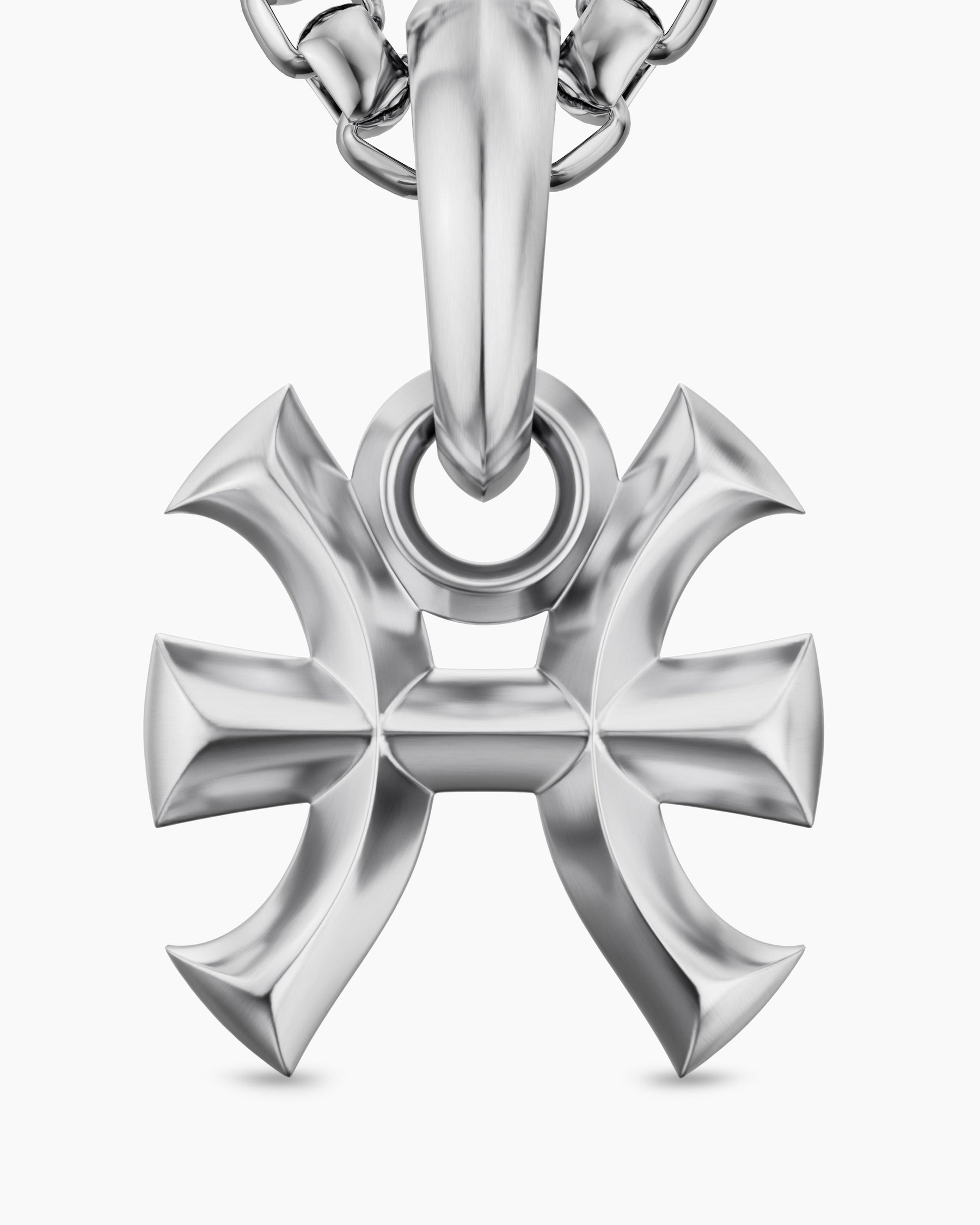 Pisces Amulet in Sterling Silver, 14.8mm - Image 5