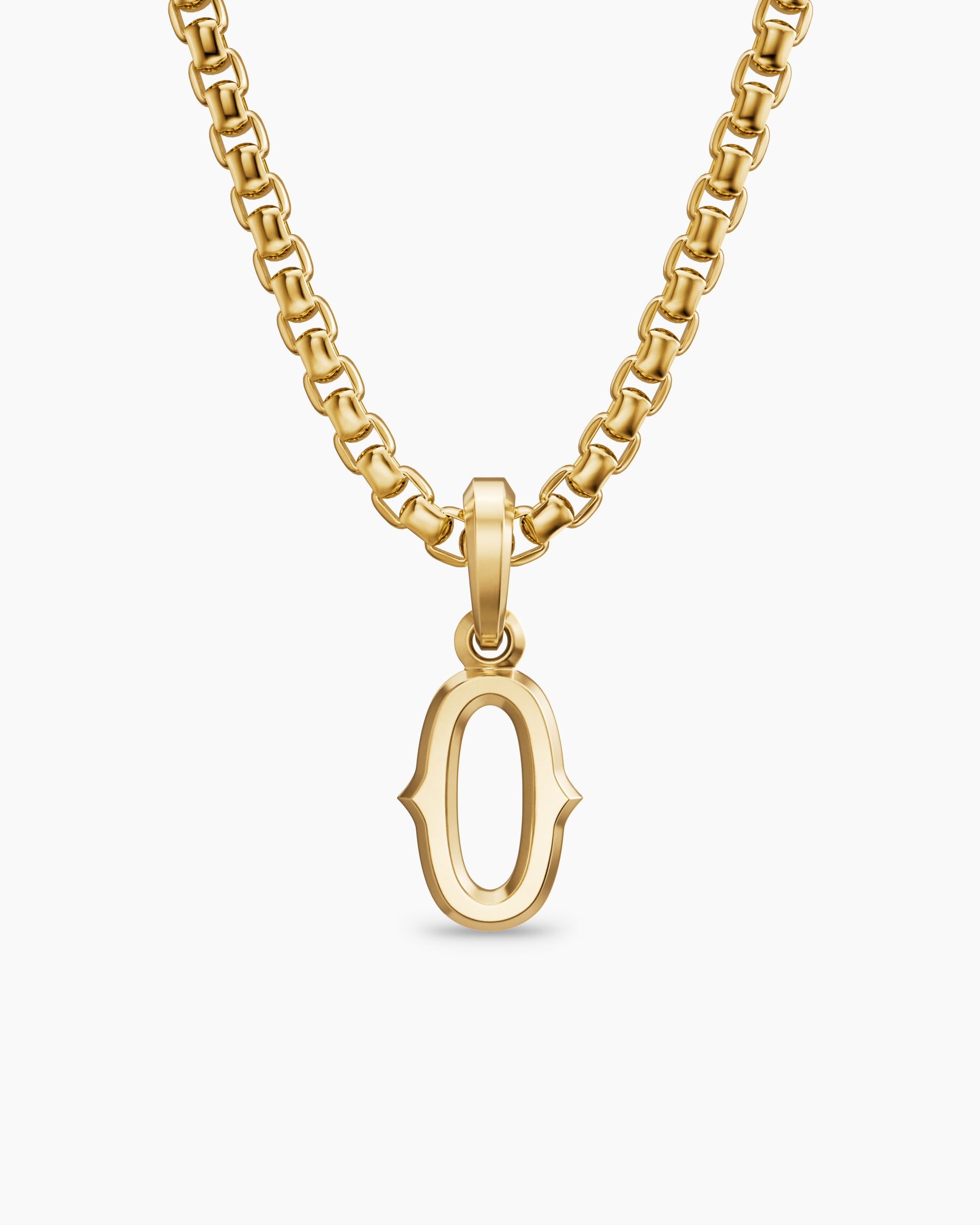 Number Zero Amulet in 18K Yellow Gold, 14.8mm