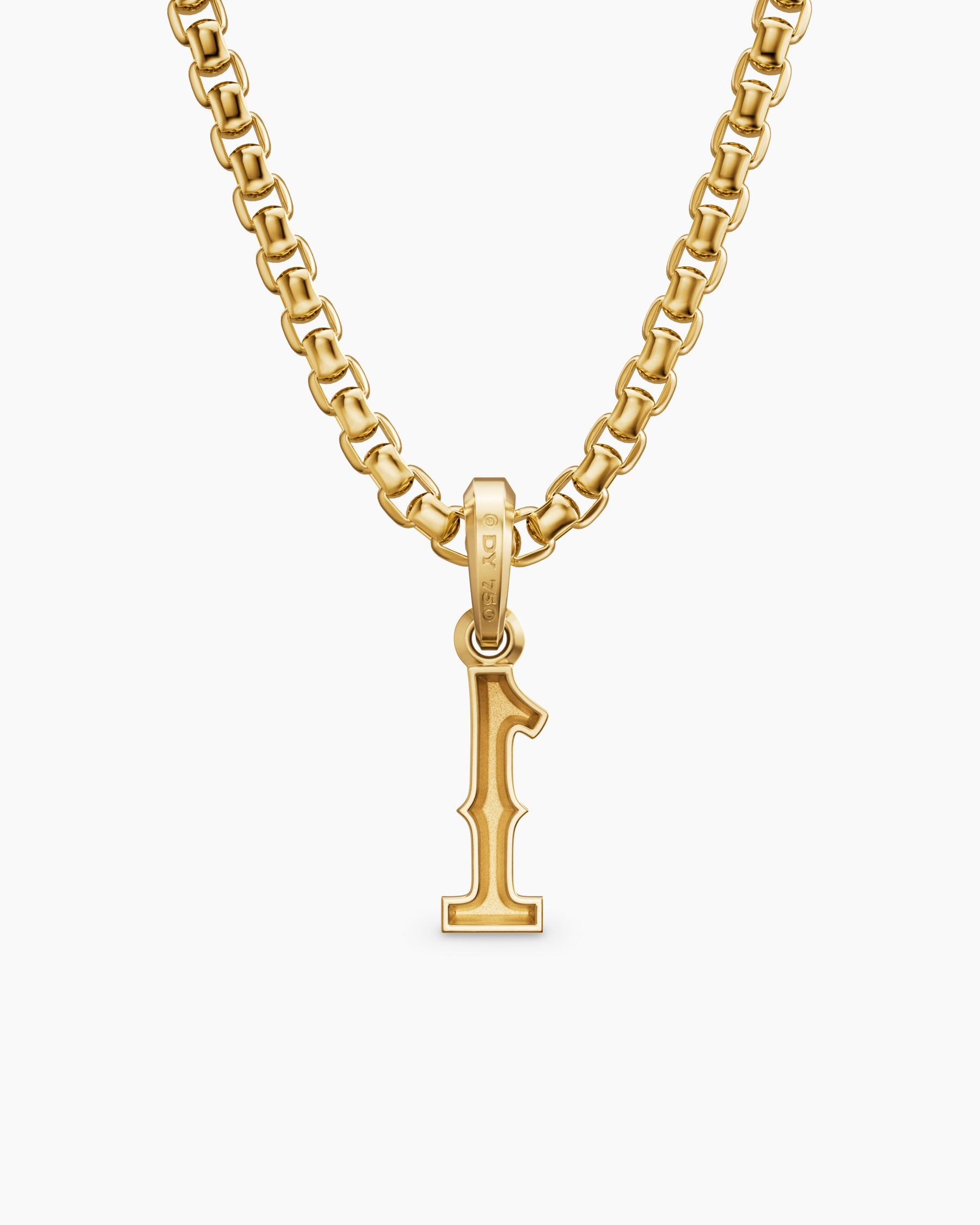 Number One Amulet in 18K Yellow Gold, 14.8mm - Image 4