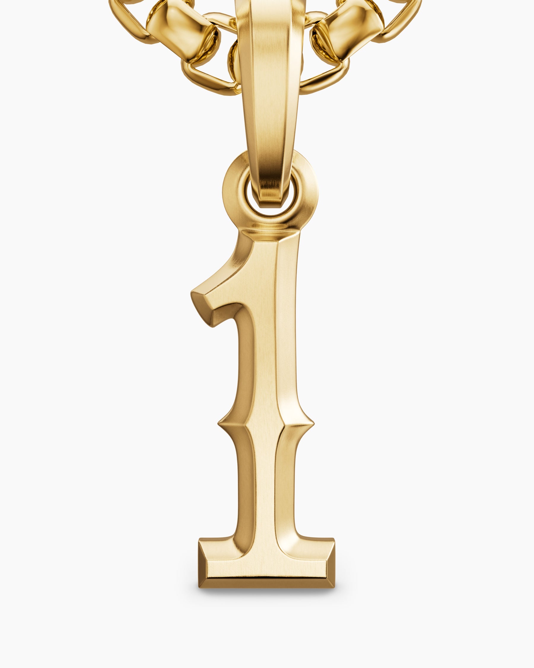 Number One Amulet in 18K Yellow Gold, 14.8mm - Image 5