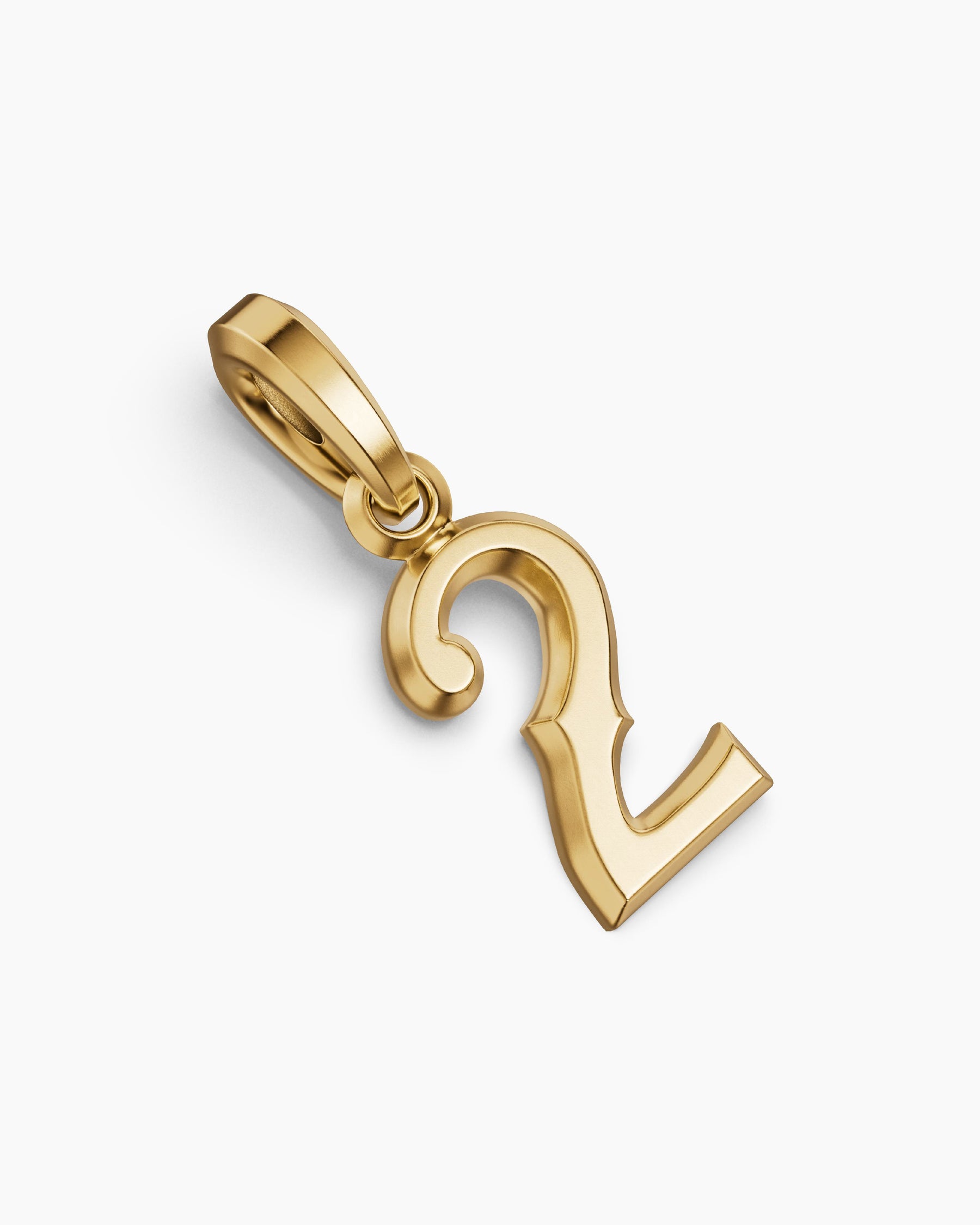 Number Two Amulet in 18K Yellow Gold, 14.8mm - Image 3