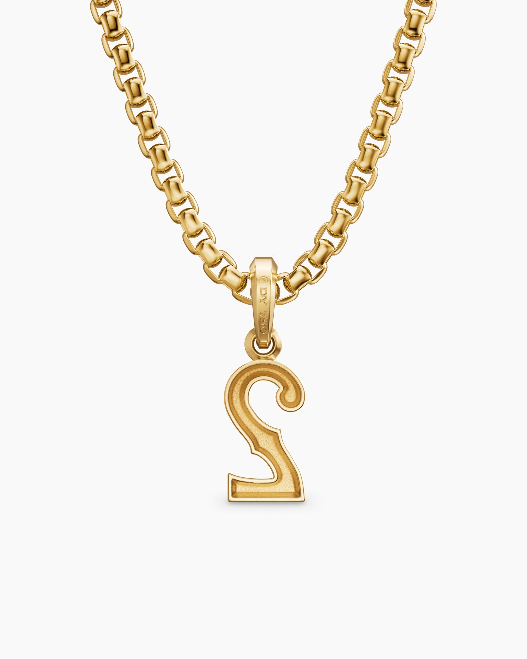 Number Two Amulet in 18K Yellow Gold, 14.8mm - Image 4