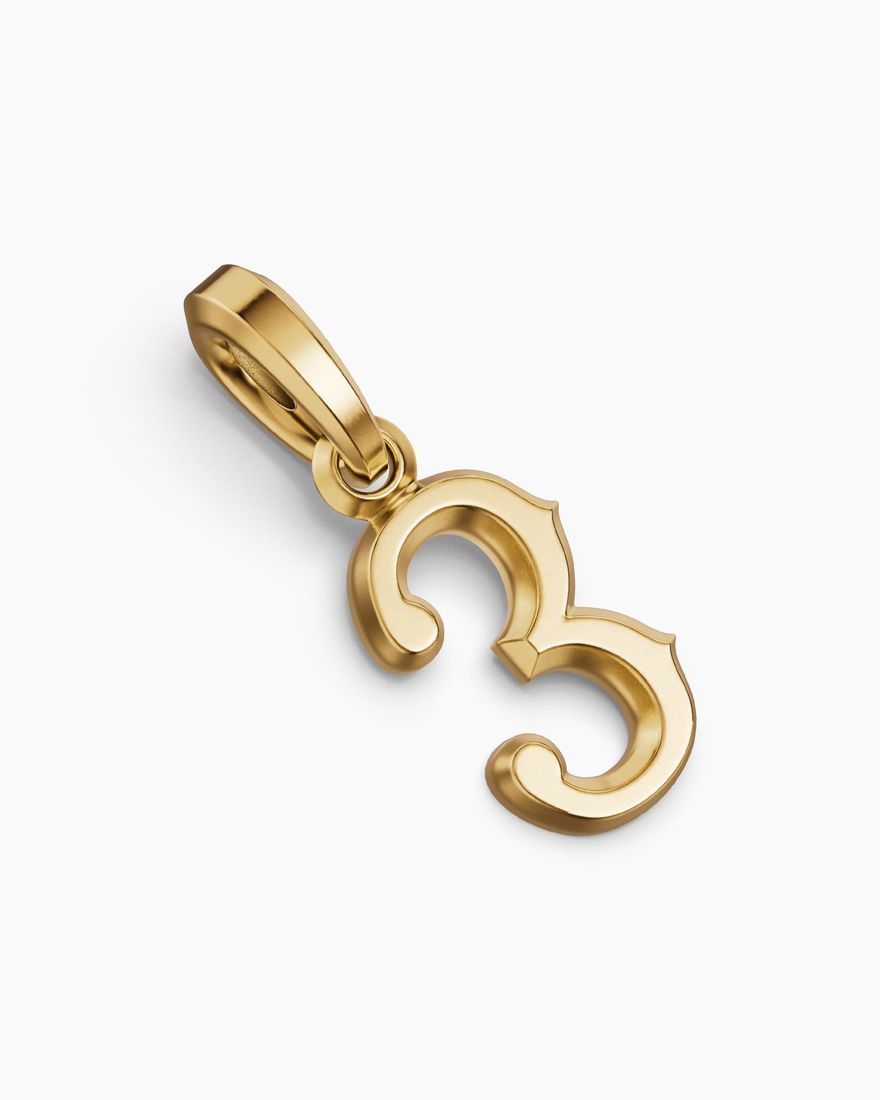 Number Three Amulet in 18K Yellow Gold, 14.8mm - Image 3
