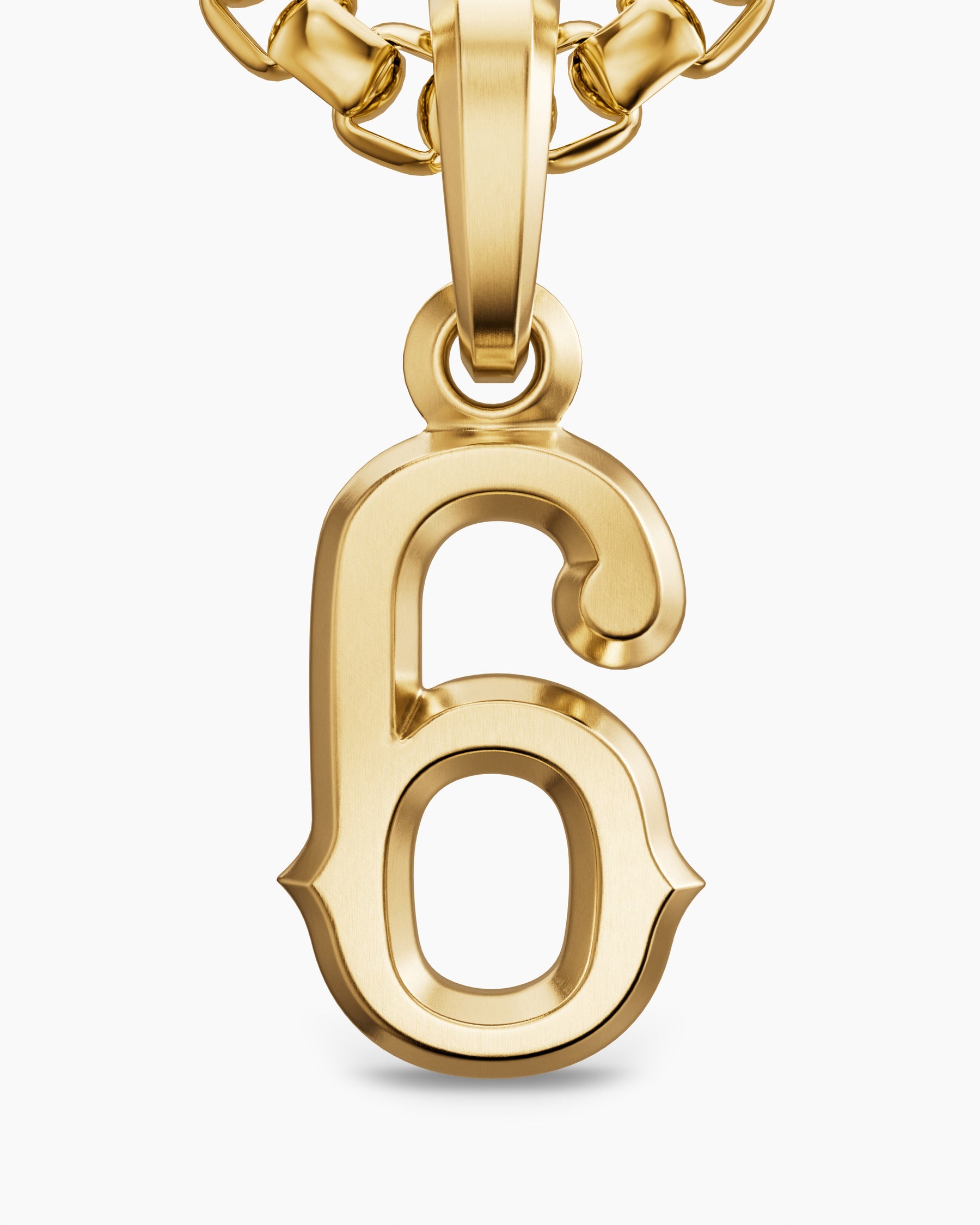 Number Six Amulet in 18K Yellow Gold, 14.8mm - Image 5