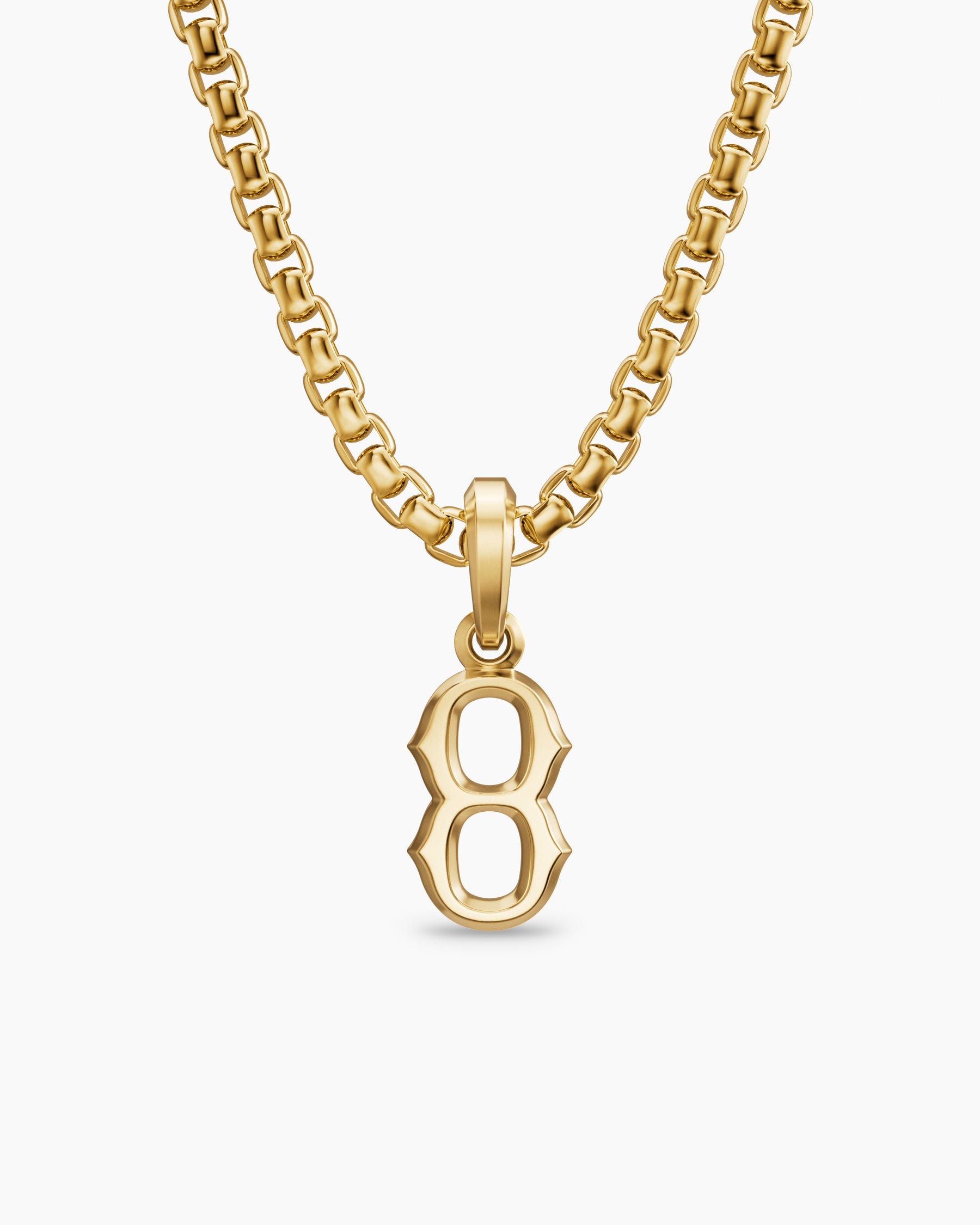 Number Eight Amulet in 18K Yellow Gold, 14.8mm