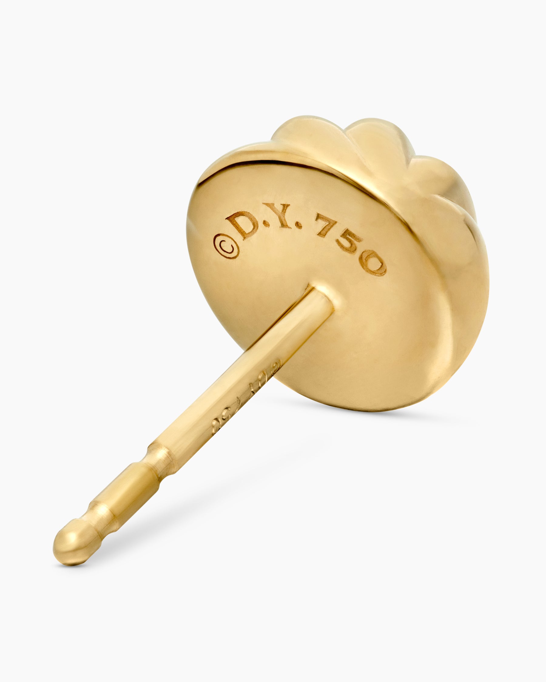 Sculpted Cable Stud Earrings in 18K Yellow Gold, 8mm - Image 5