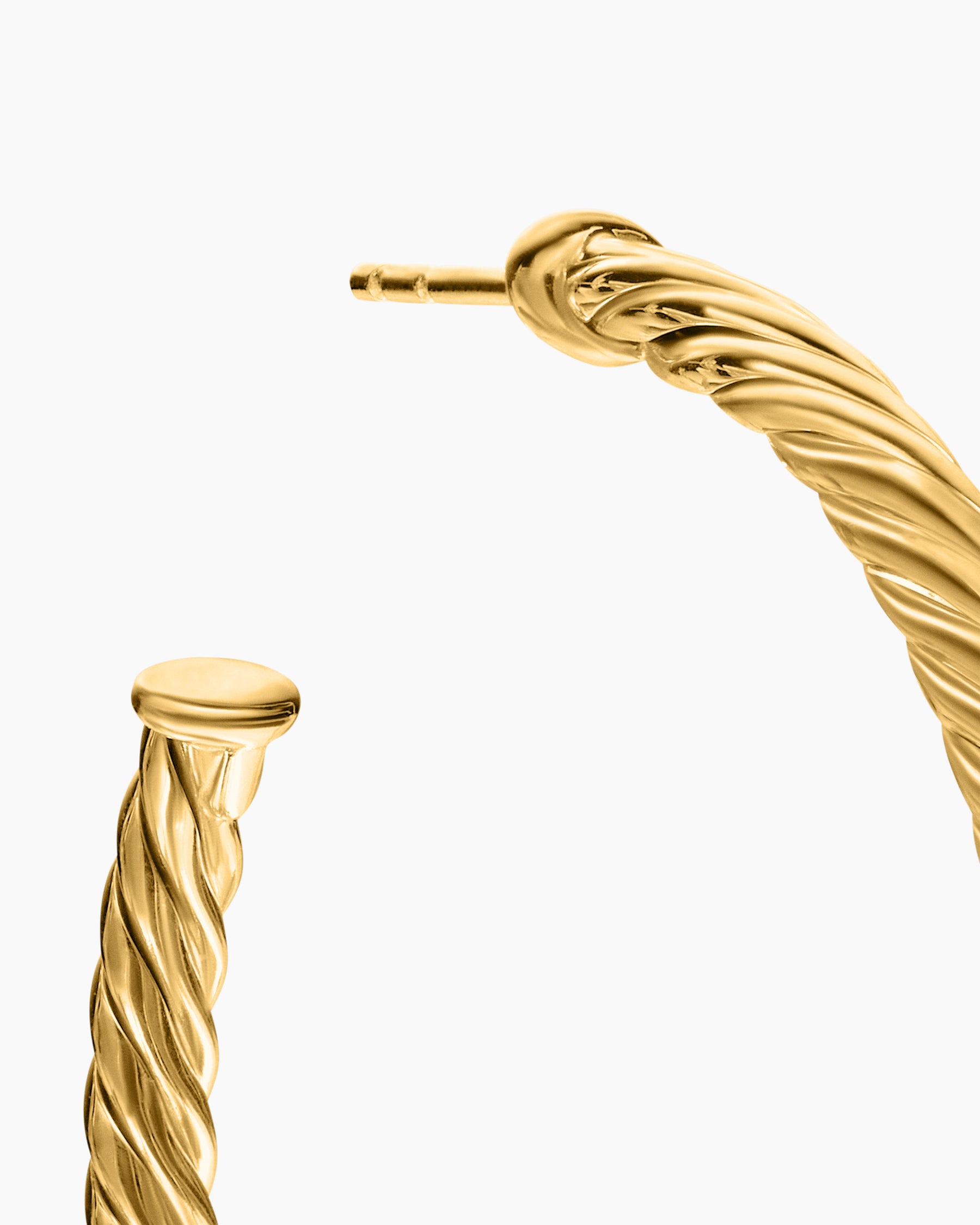 Cablespira Hoop Earrings in 18K Yellow Gold, 1.5in - Image 5