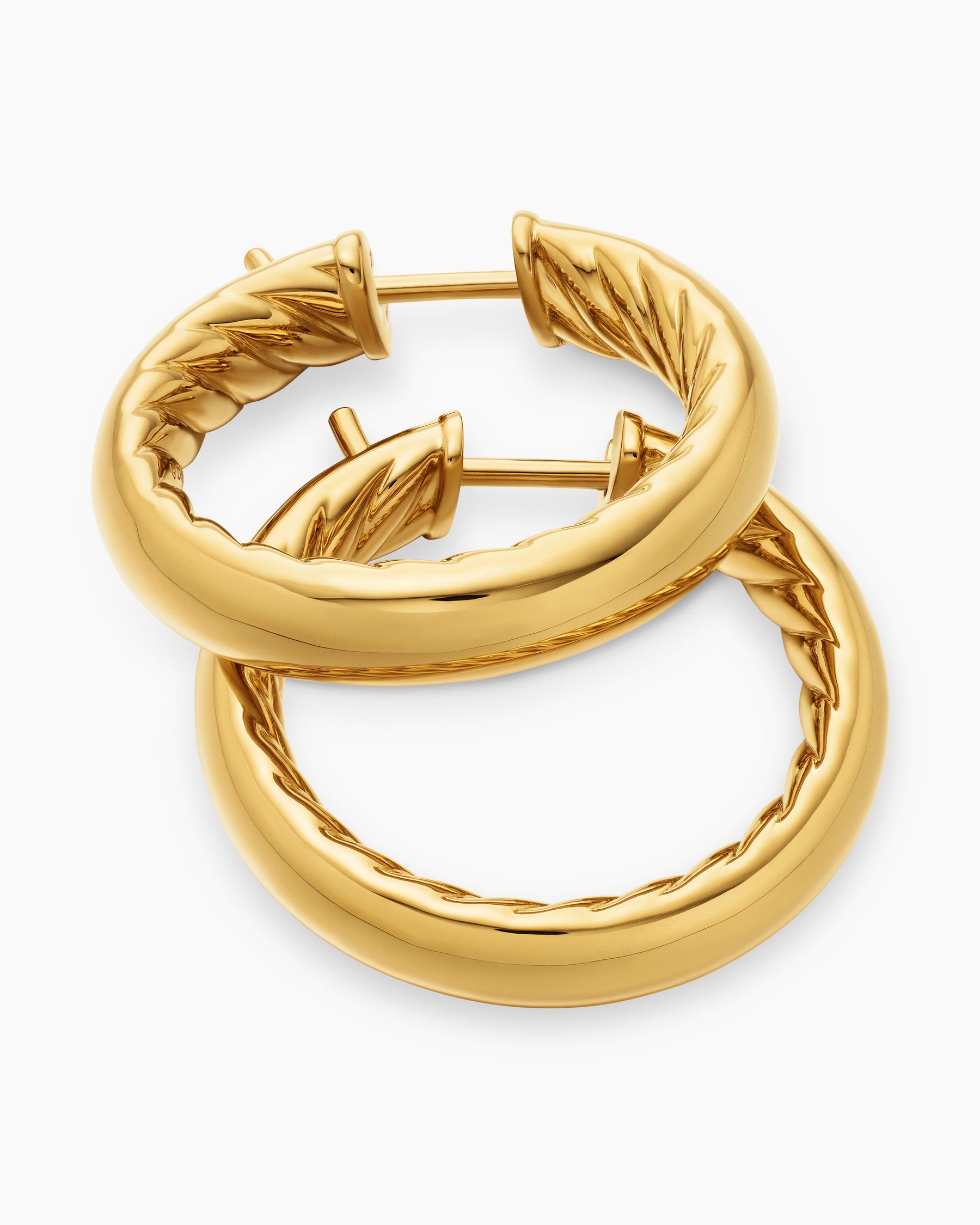 DY Mercer Hoop Earrings in 18K Yellow Gold, 25.4mm - Image 4
