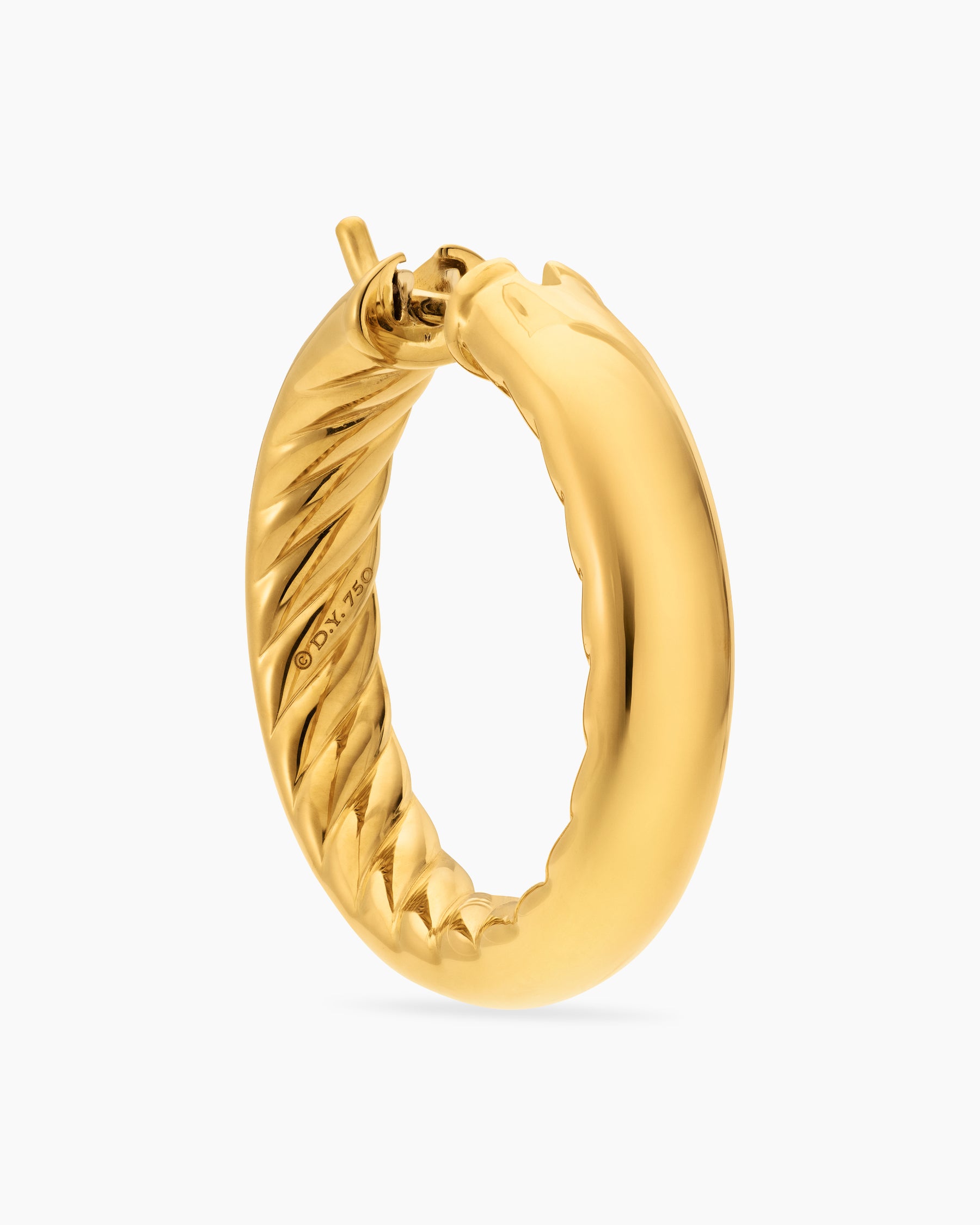 DY Mercer Hoop Earrings in 18K Yellow Gold, 25.4mm - Image 5