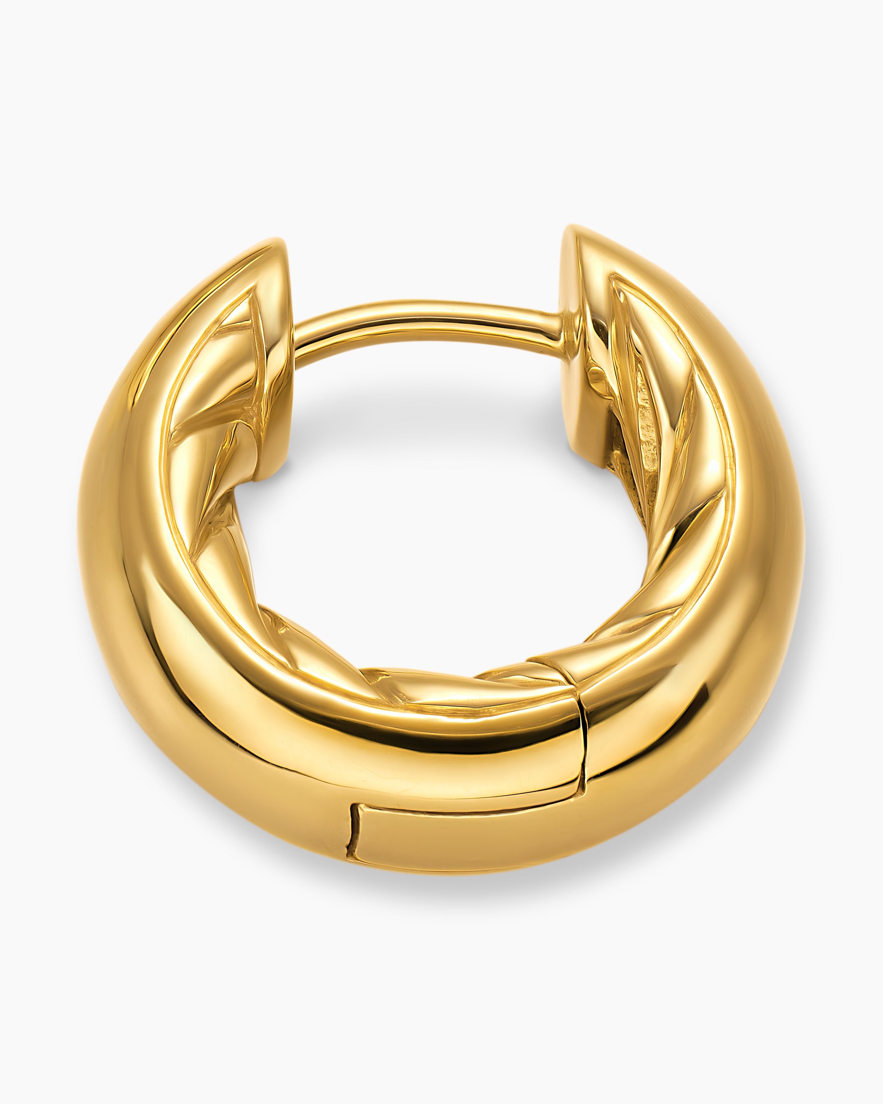DY Mercer Micro Hoop Earrings in 18K Yellow Gold, 13.4mm - Image 3