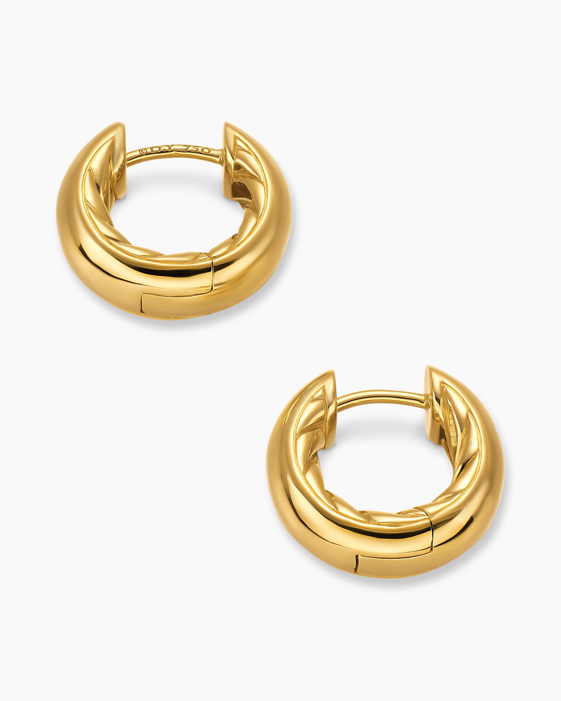 DY Mercer Micro Hoop Earrings in 18K Yellow Gold, 13.4mm - Image 4