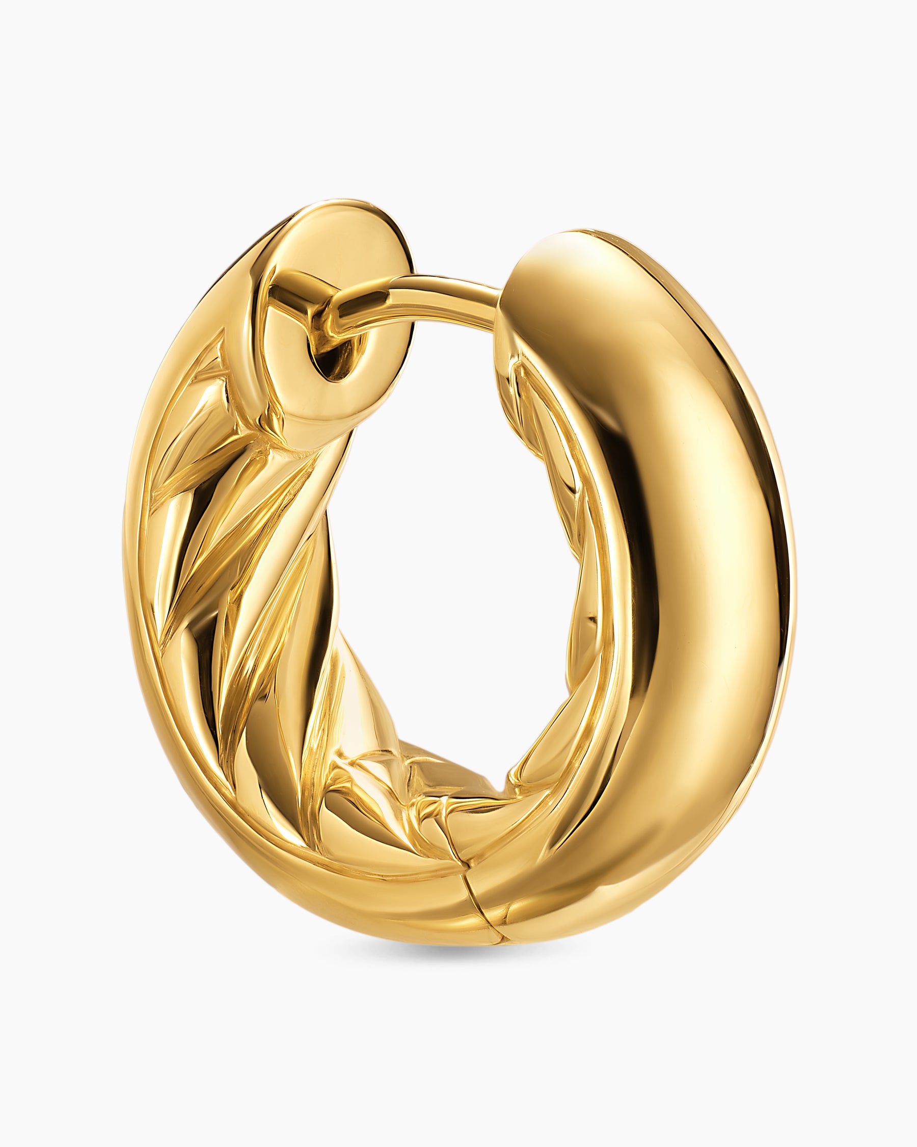 DY Mercer Micro Hoop Earrings in 18K Yellow Gold, 13.4mm - Image 5