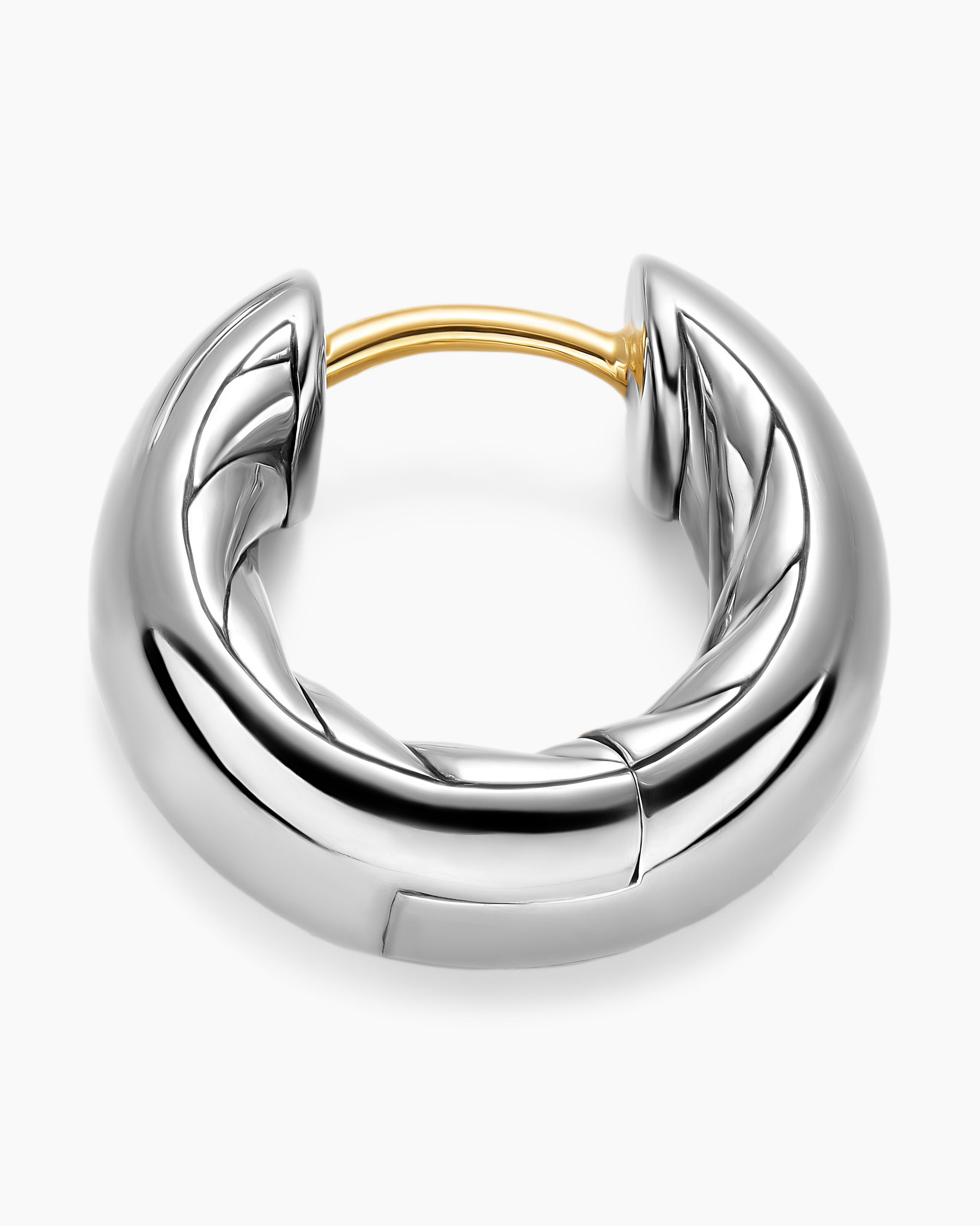DY Mercer Micro Hoop Earrings in Sterling Silver, 13.4mm - Image 3