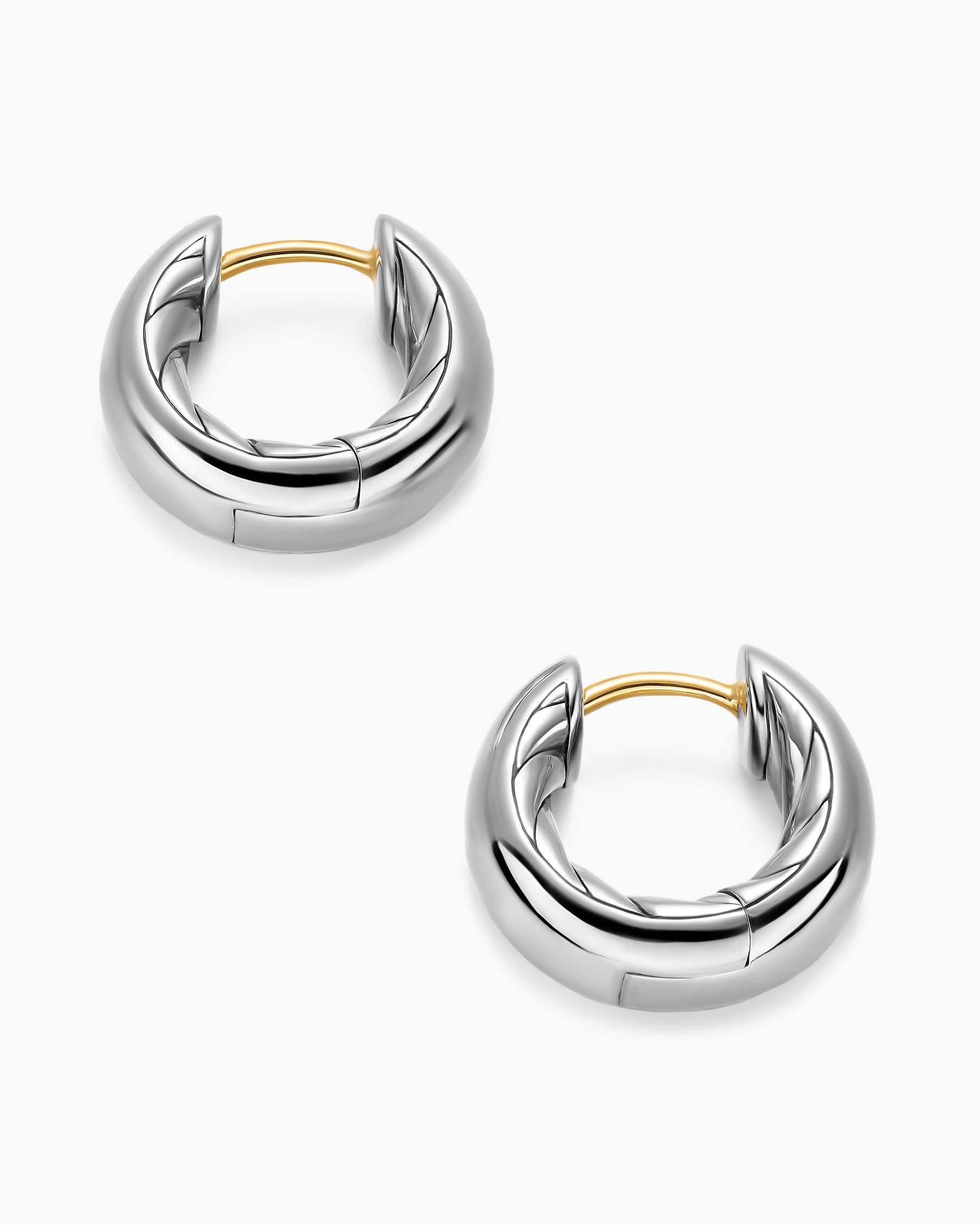DY Mercer Micro Hoop Earrings in Sterling Silver, 13.4mm - Image 4